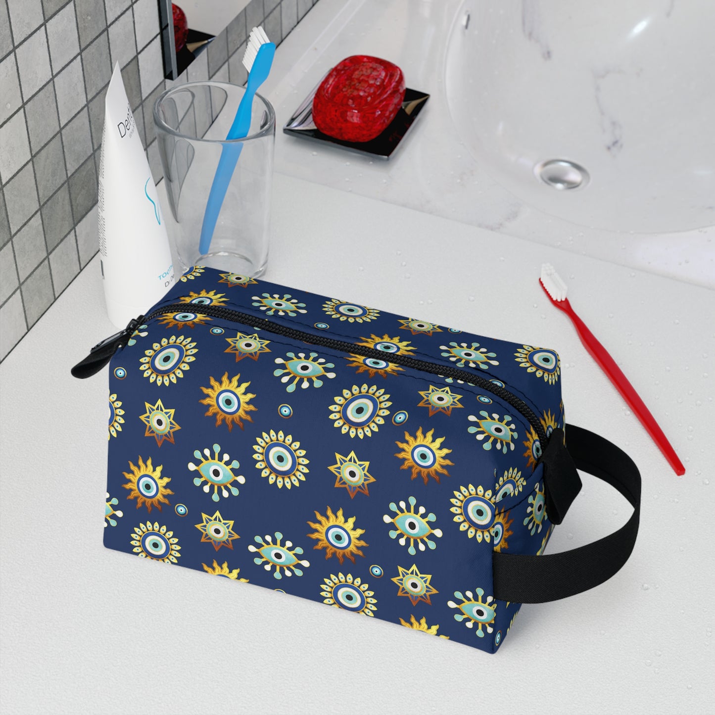 Evil Eye Toiletry Bag | Protective & Water-Resistant Organizer | Ideal for Travel, Camping, College