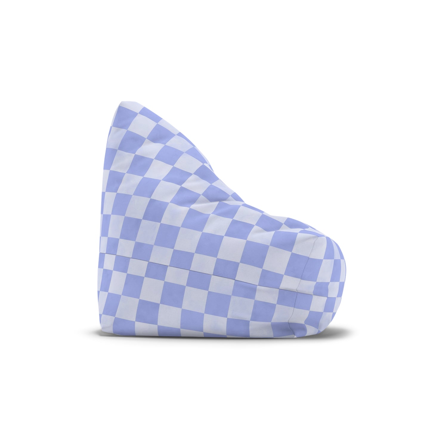 Pastel Checkers Bean Bag Chair Cover - Soft-Touch Polyester Slipcover with Secure Zip