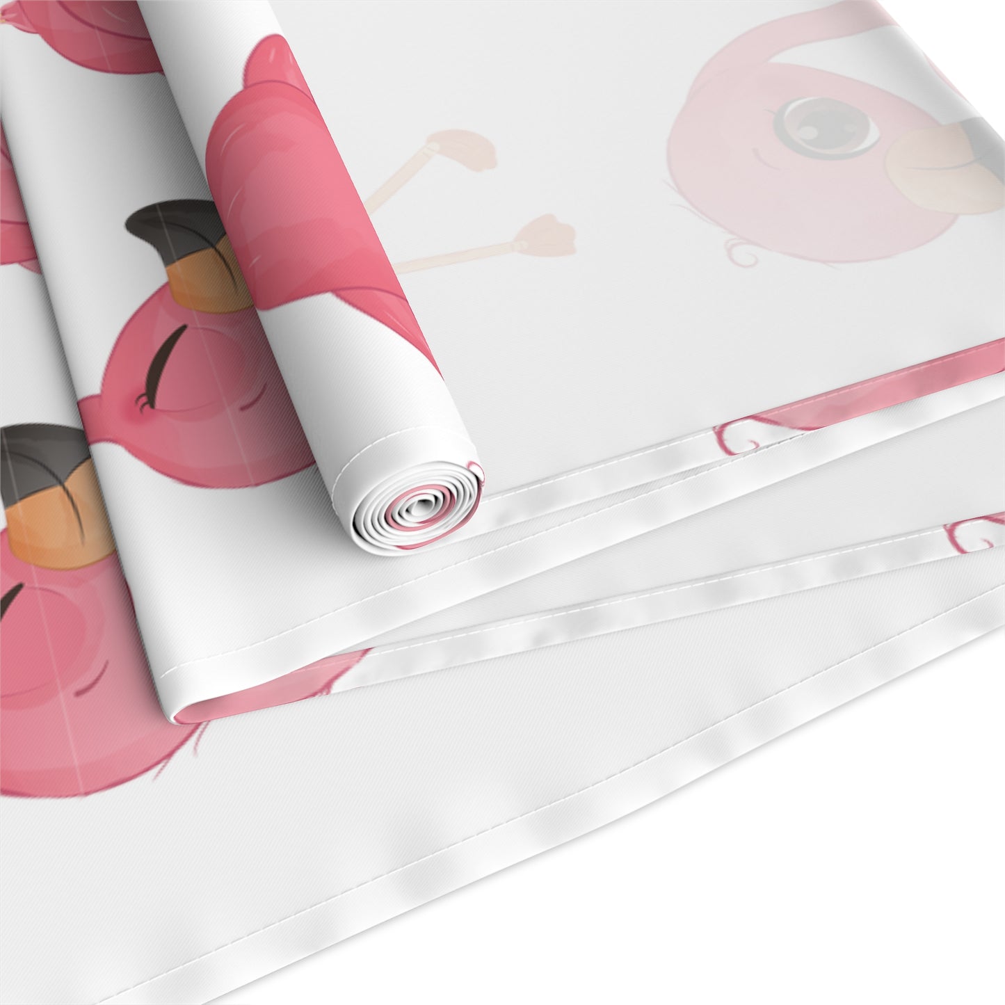 Flamingo Print Table Runner - Vibrant Elegance, Cotton Twill or Polyester - Perfect for Tropical Home Decor