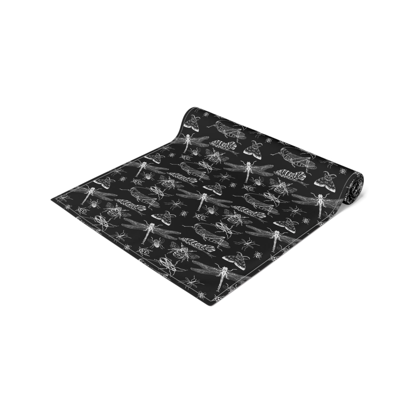 Insect Print Table Runner - Detailed Elegance, Cotton Twill or Polyester - Perfect for Nature Enthusiasts & Scientific Decor