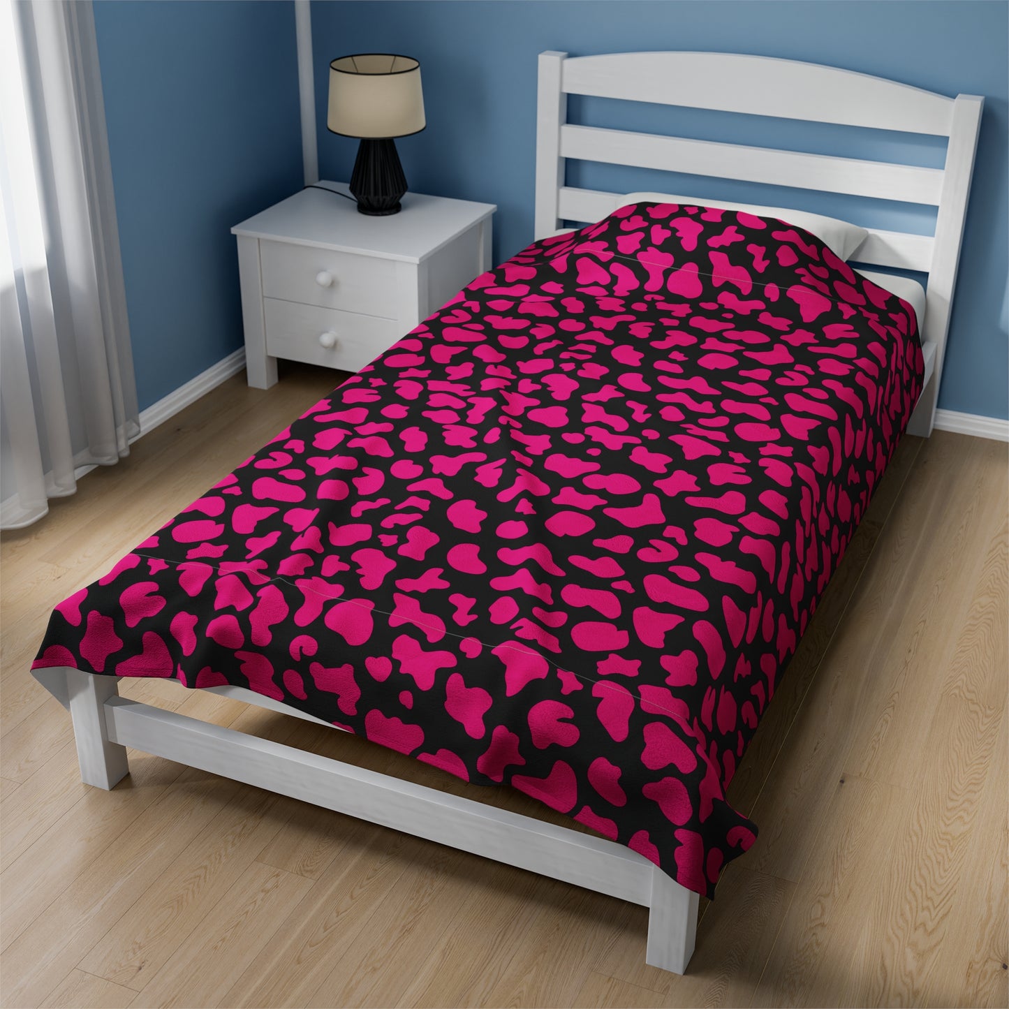 Cow Print Velveteen Plush Blanket | Soft, Stylish, Luxurious and Comforting | Available in Multiple Sizes