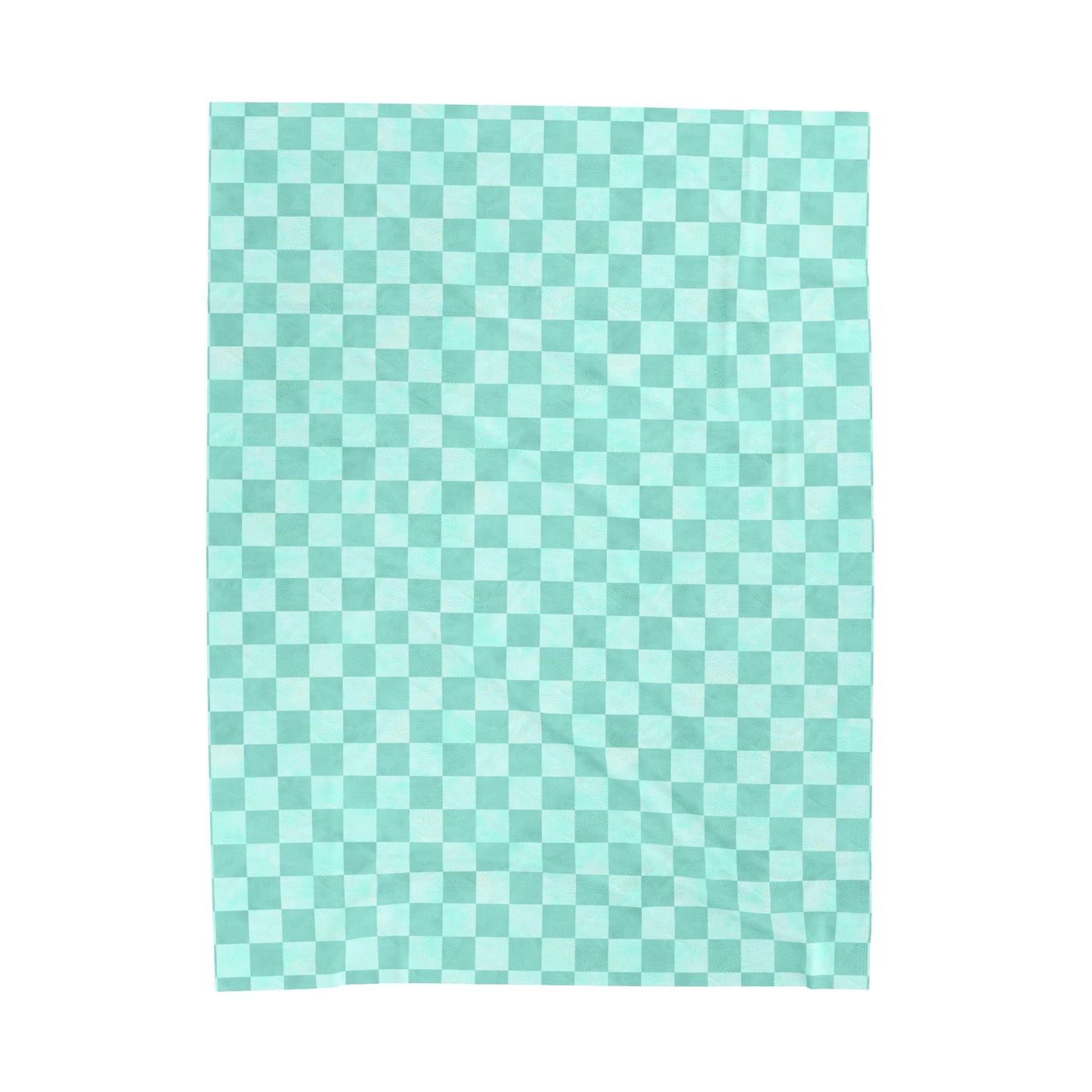Pastel Checkers Velveteen Plush Blanket | Soft, Trendy, Luxurious and Comforting | Available in Multiple Sizes