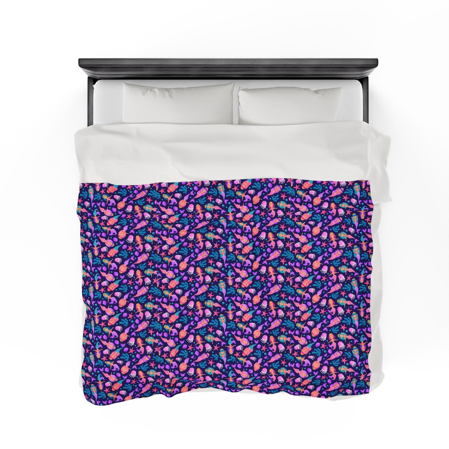 Mermaid Velveteen Plush Blanket | Soft, Mystical, Luxurious and Comforting | Available in Multiple Sizes