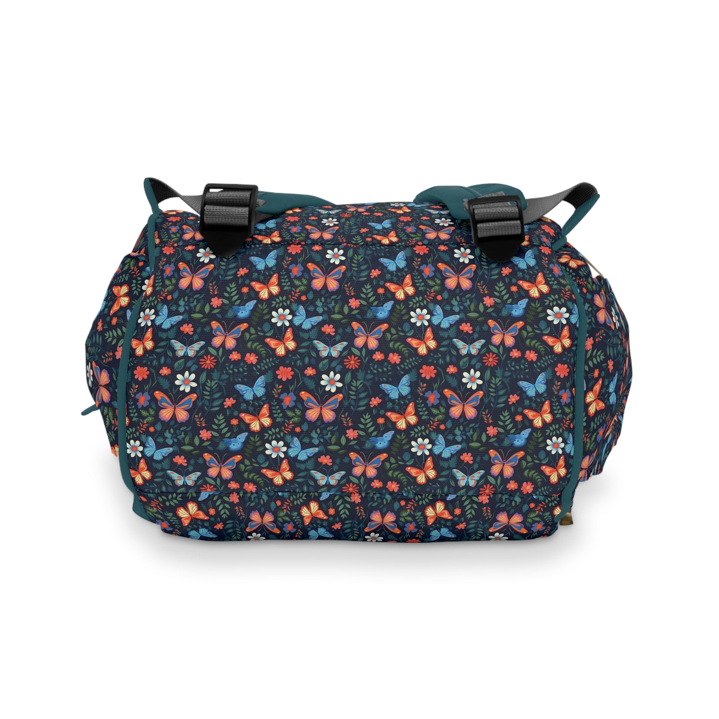 Elegant Butterfly Diaper Backpack - Lightweight & Durable Nylon Baby Bag with Beautiful Butterfly Motifs, Ideal for On-The-Go Parents