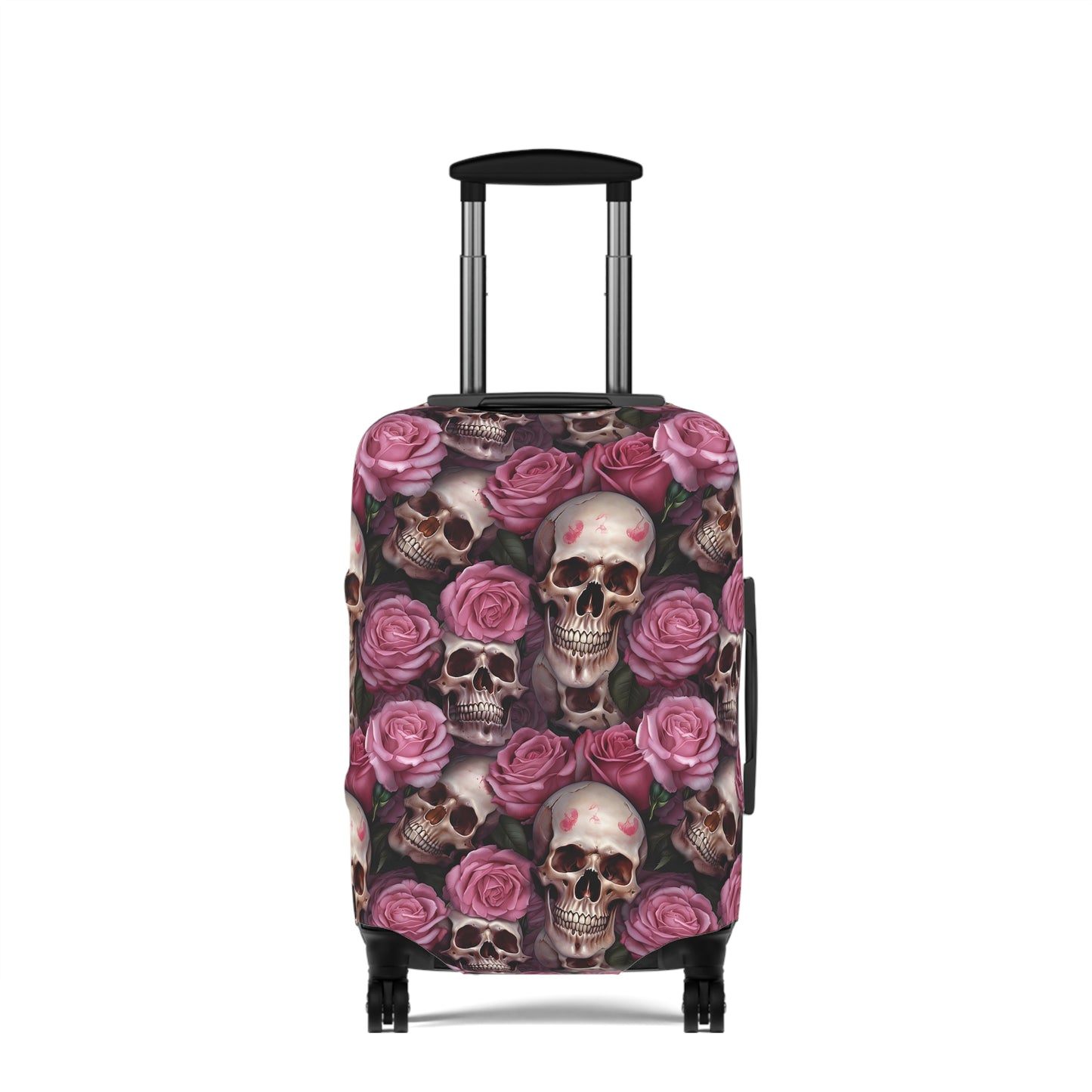Floral Skull Luggage Cover - Stylish Skull Suitcase Cover