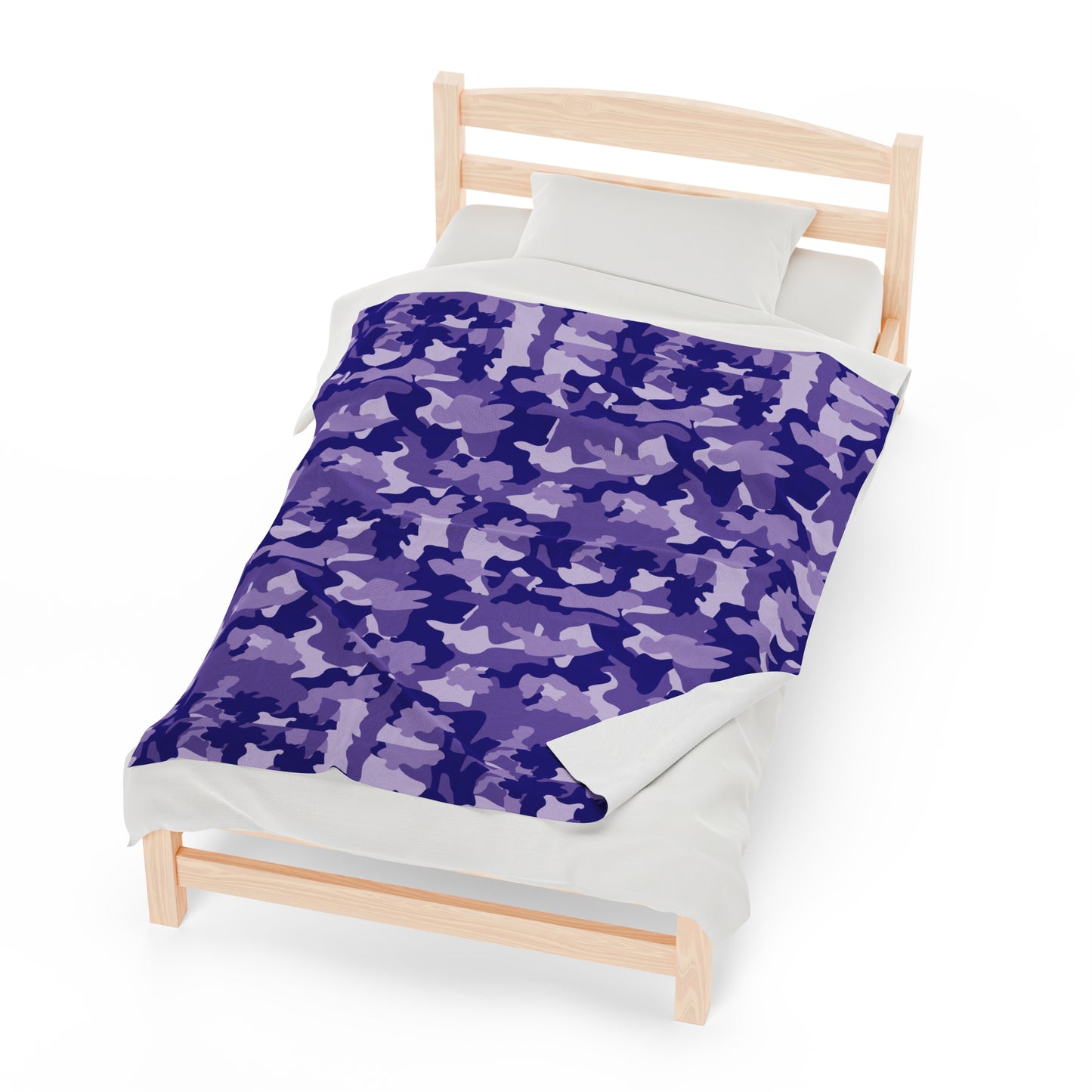 Camouflage Velveteen Plush Blanket | Soft, Rugged, Luxurious and Comforting | Available in Multiple Sizes