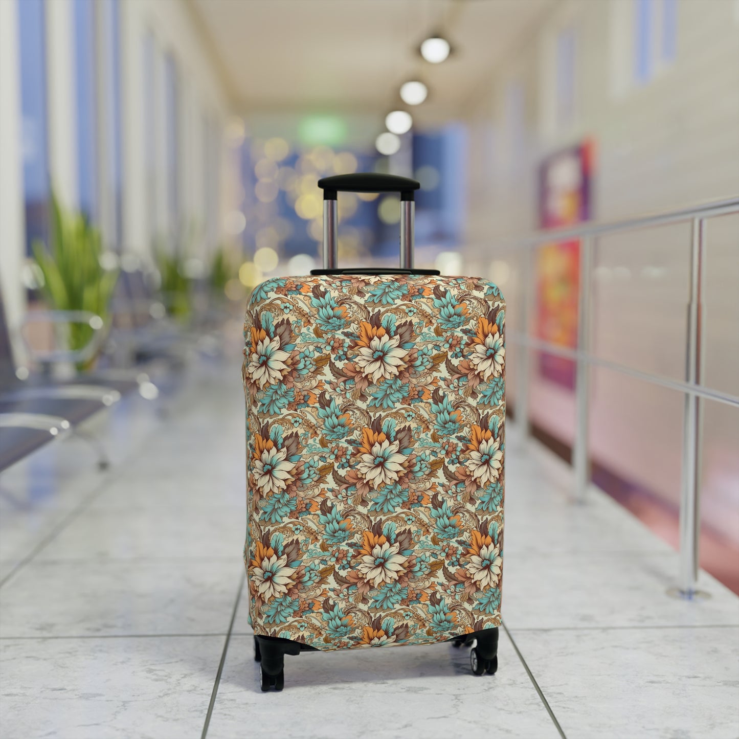 Boho Floral Luggage Cover - Trendy Travel Floral Suitcases Cover