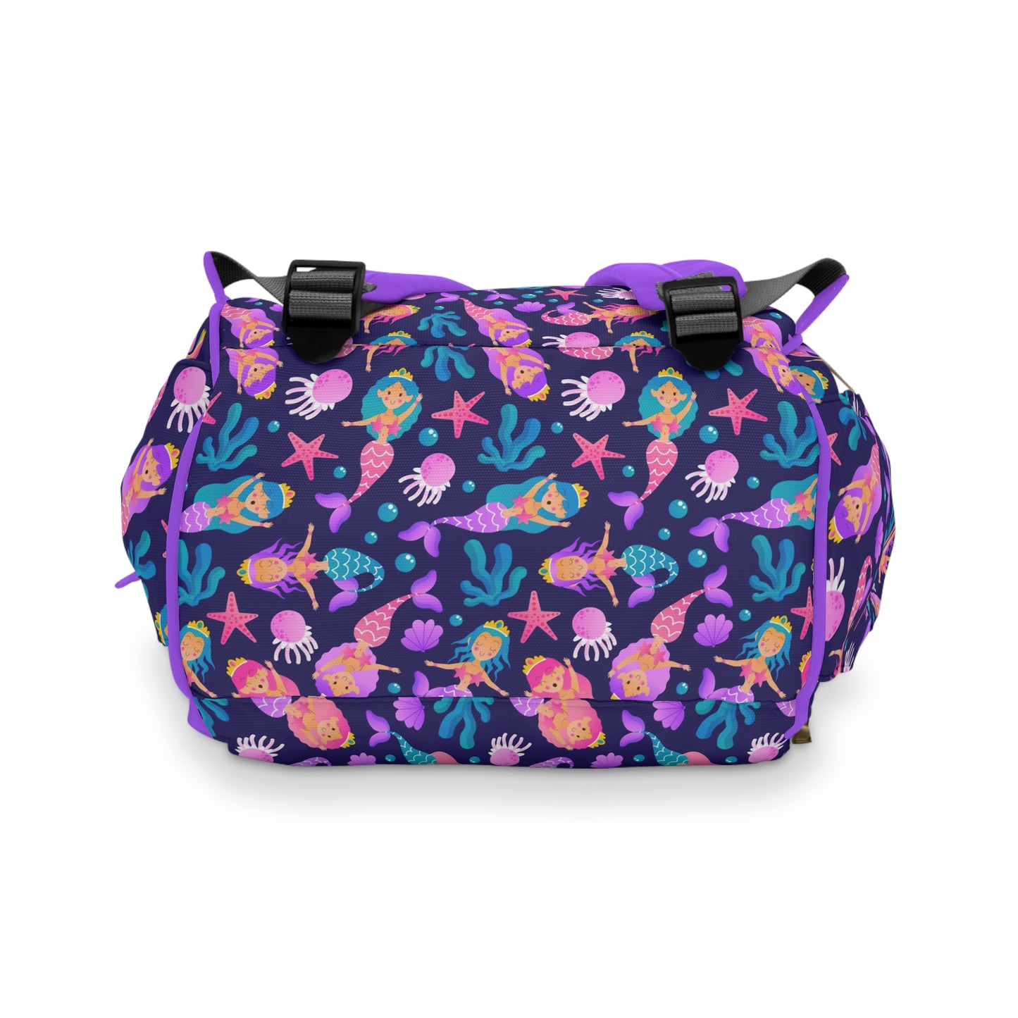 Mermaid Diaper Backpack - Magical & Multifunctional Nappy Bag with Ocean-Inspired Mermaid Patterns