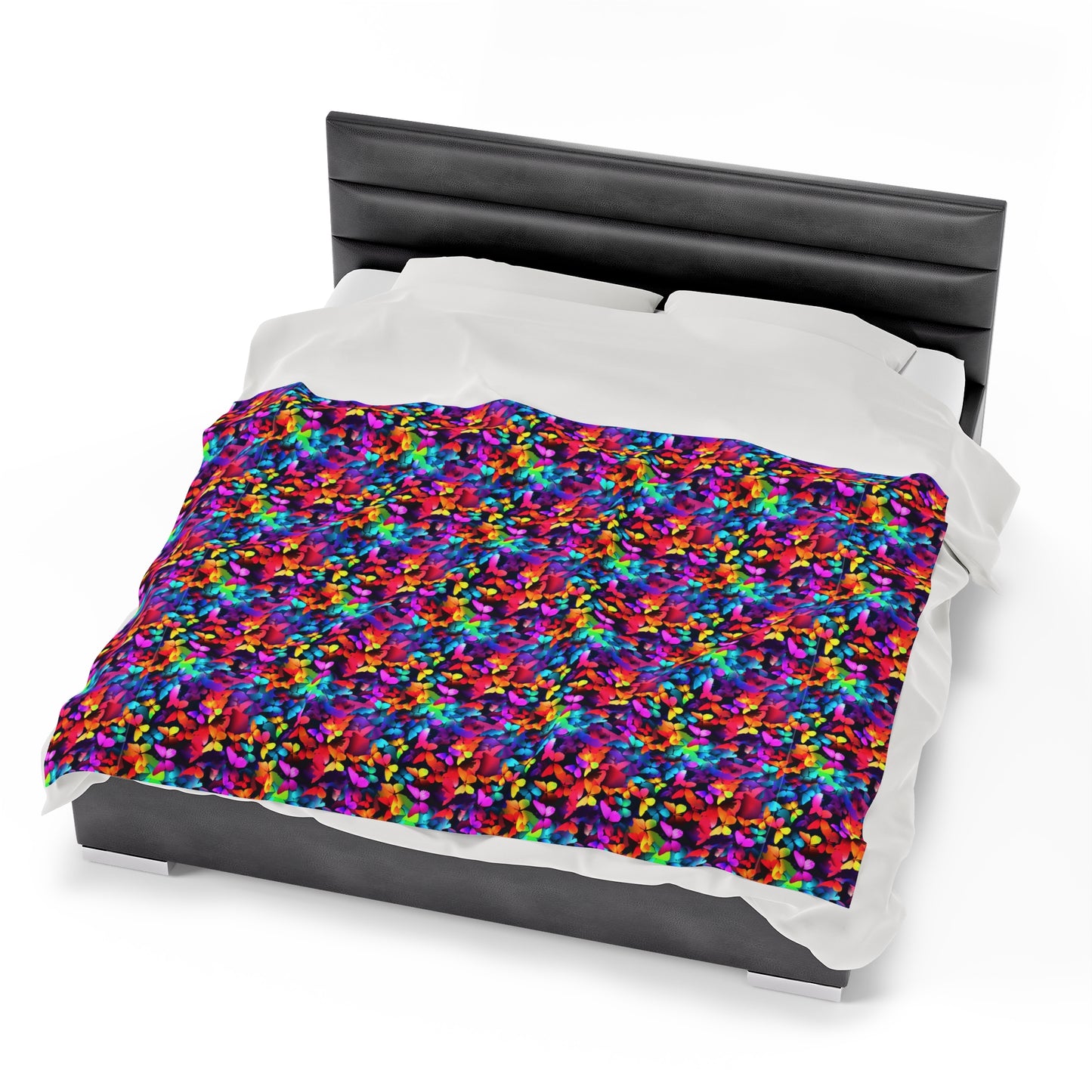 Butterfly Velveteen Plush Blanket | Soft, Luxurious, Enchanting, and Comforting | Available in Multiple Sizes