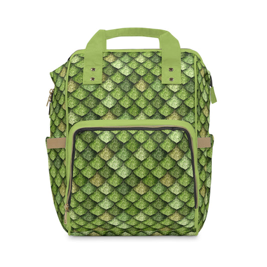 Dragon Scale Diaper Backpack - Durable & Magical Baby Bag with Shimmering Scale Patterns, Perfect for Fantasy-Loving Families
