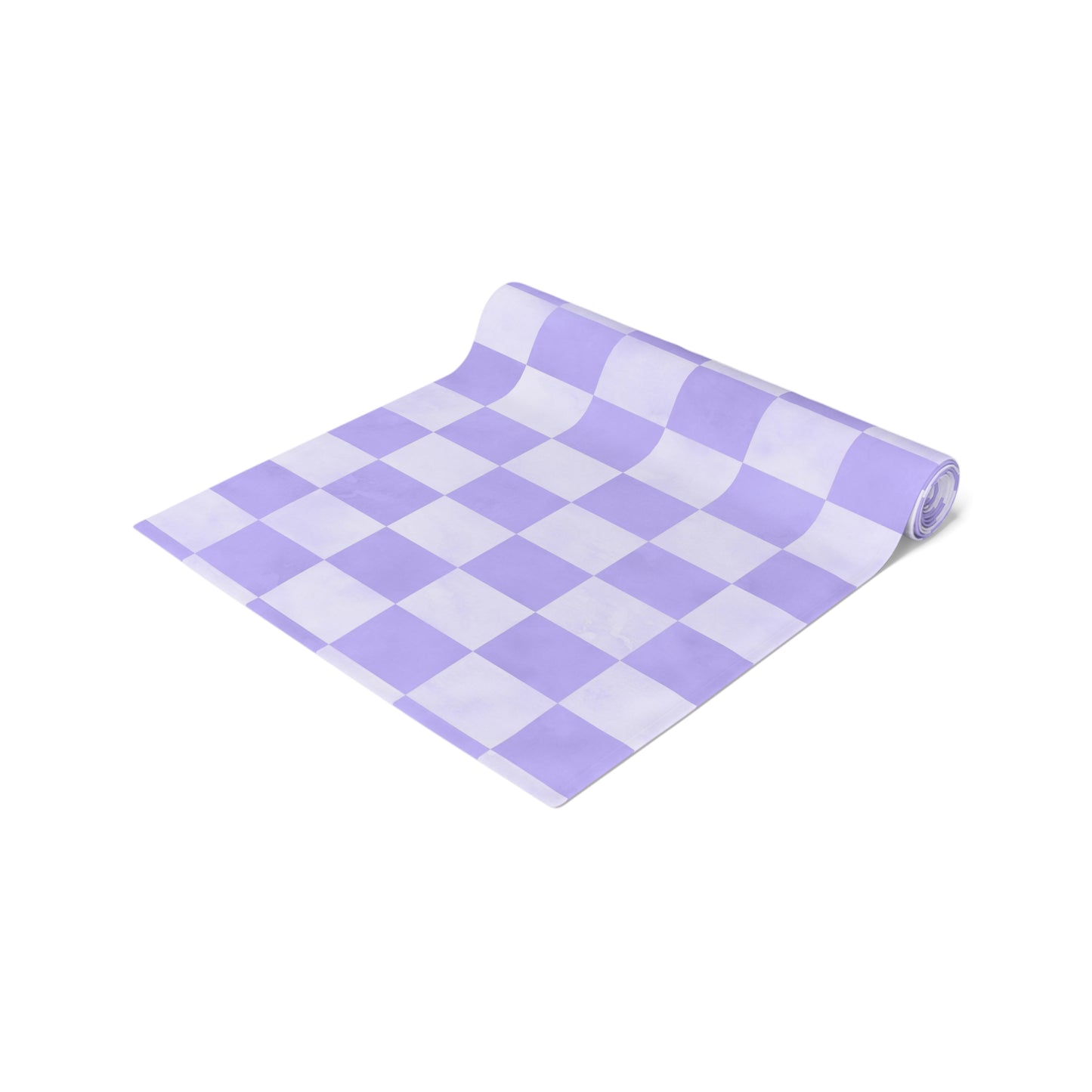 Pastel Checkered Table Runner - Soothing Playfulness, Cotton Twill or Polyester - Perfect for Refreshing & Modern Home Decor