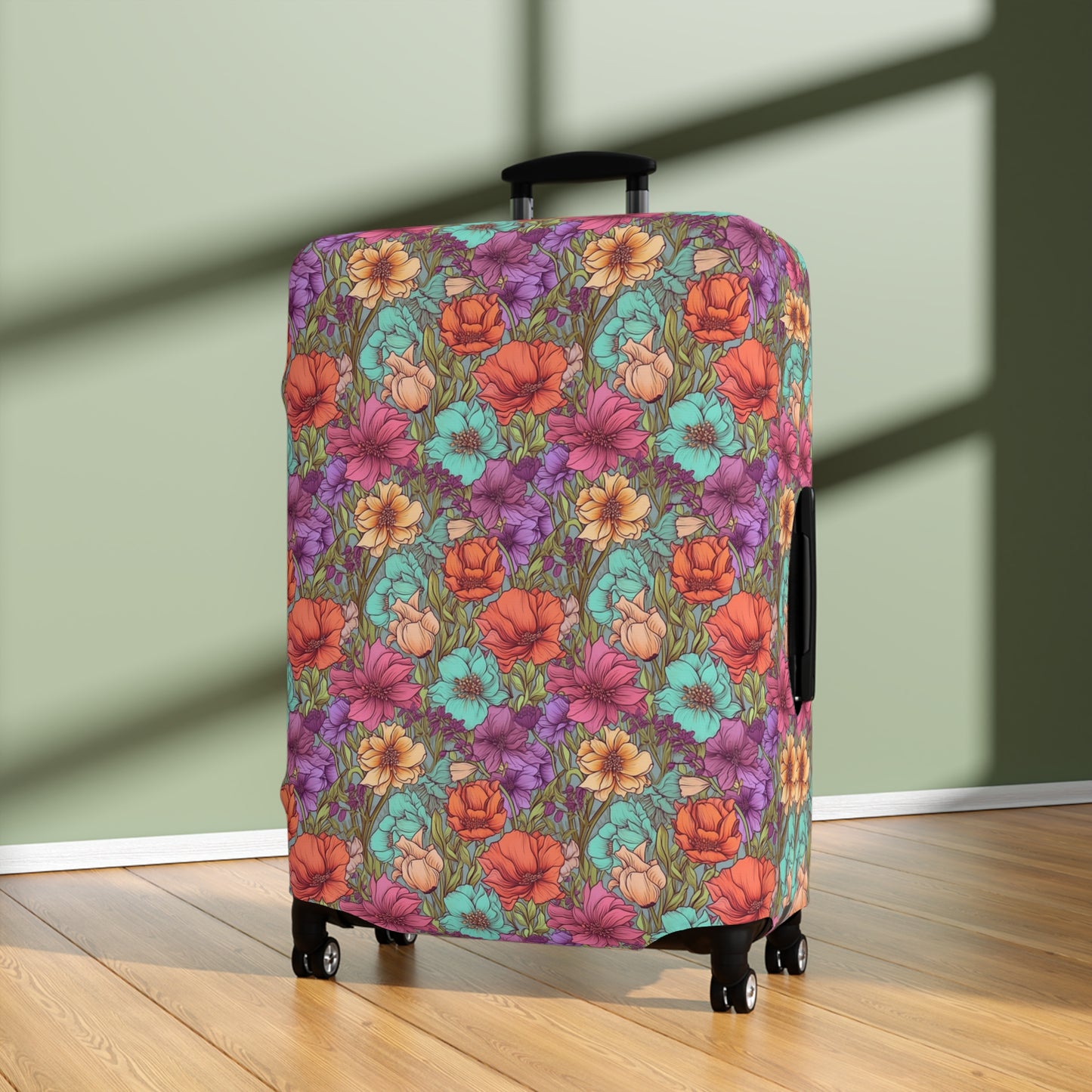 Boho Floral Luggage Cover - Trendy Travel Floral Suitcases Cover