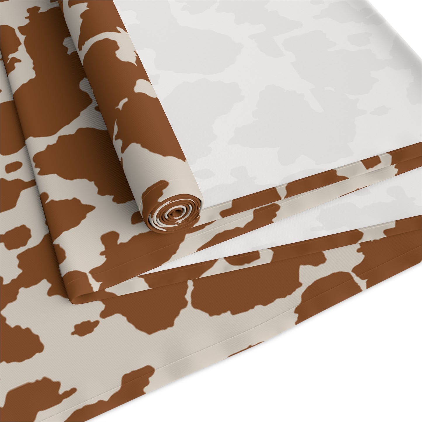 Cowhide Print Table Runner - Rustic Elegance, Cotton Twill or Polyester - Perfect for Western & Luxurious Home Decor