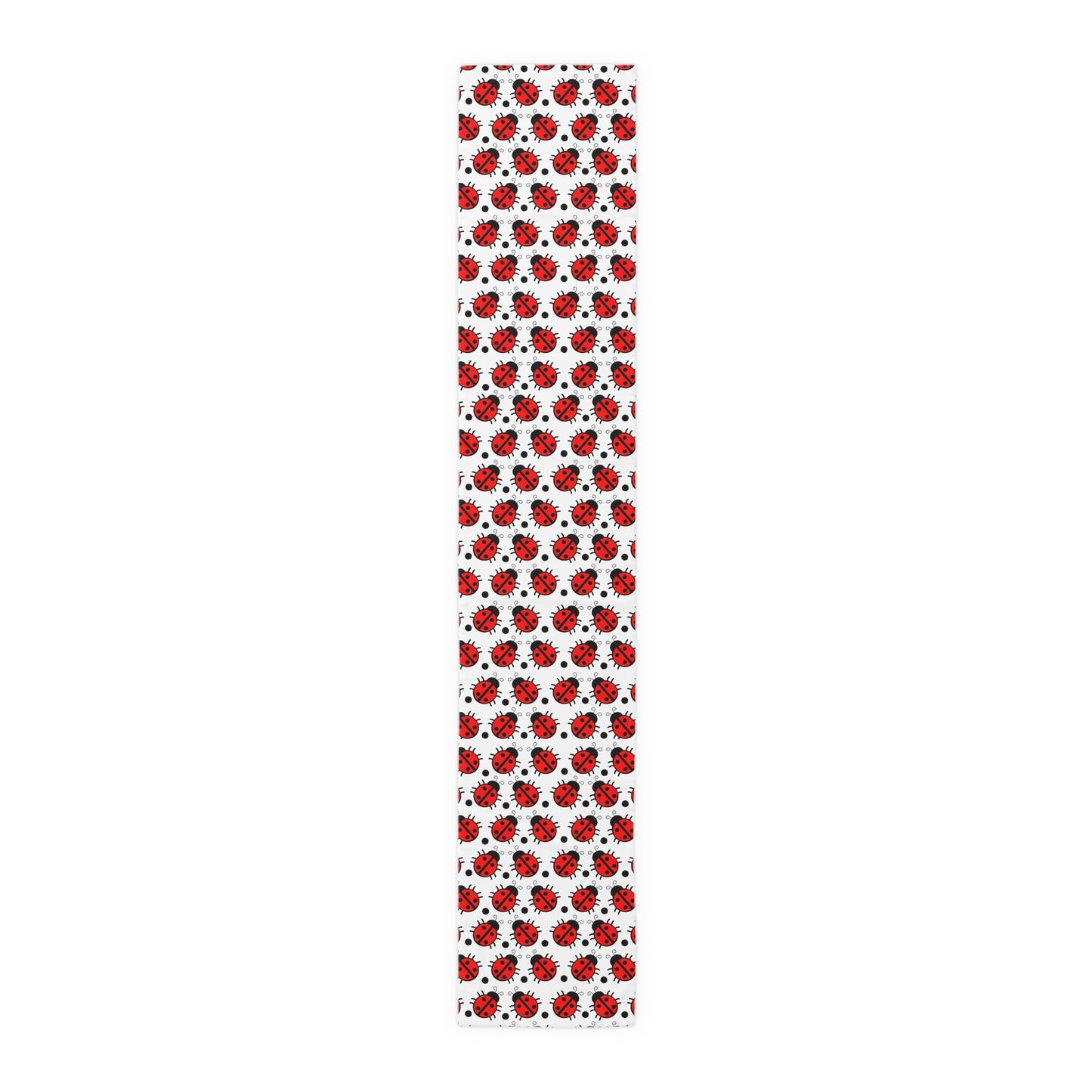 Ladybug Print Table Runner - Charming Good Luck, Cotton Twill or Polyester - Perfect for Nature-Inspired Home Decor