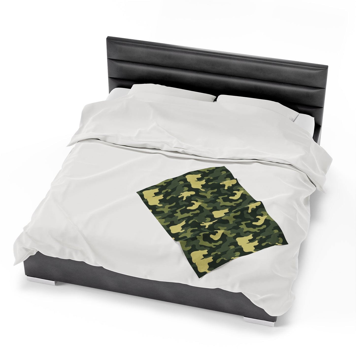 Camouflage Velveteen Plush Blanket | Soft, Rugged, Luxurious and Comforting | Available in Multiple Sizes