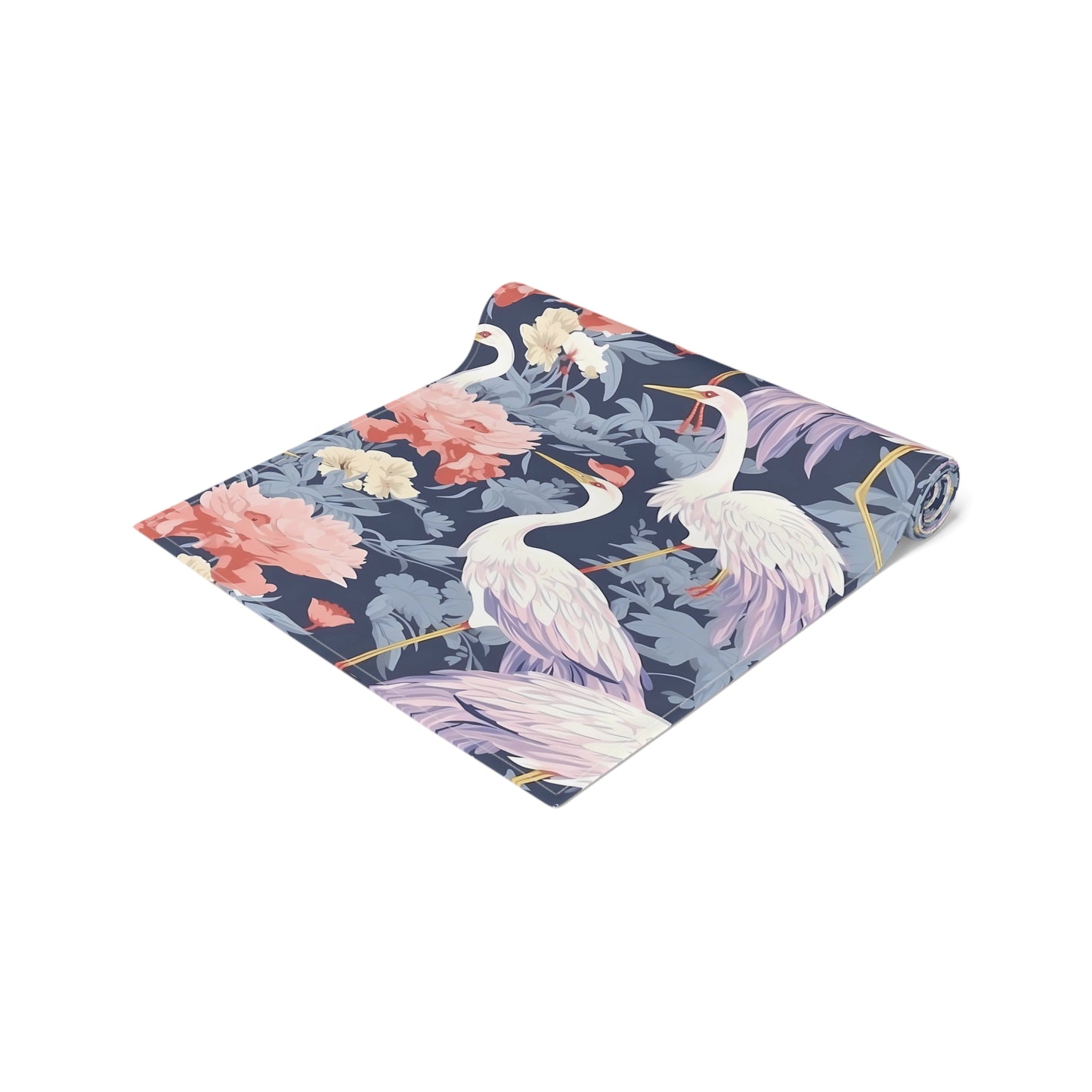 Chinoiserie Print Table Runner - Elegant Asian-Inspired Elegance, Cotton Twill or Polyester - Perfect for Cultural Home Decor