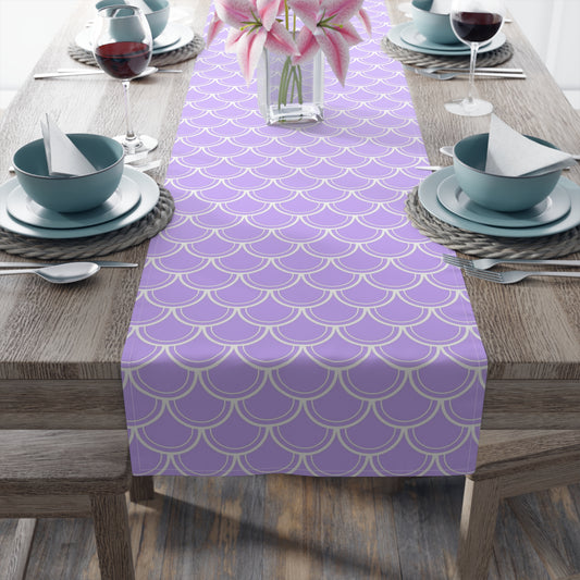 Mermaid Print Table Runner - Mystical Sea Charm, Cotton Twill or Polyester - Perfect for Enchanting Home Decor