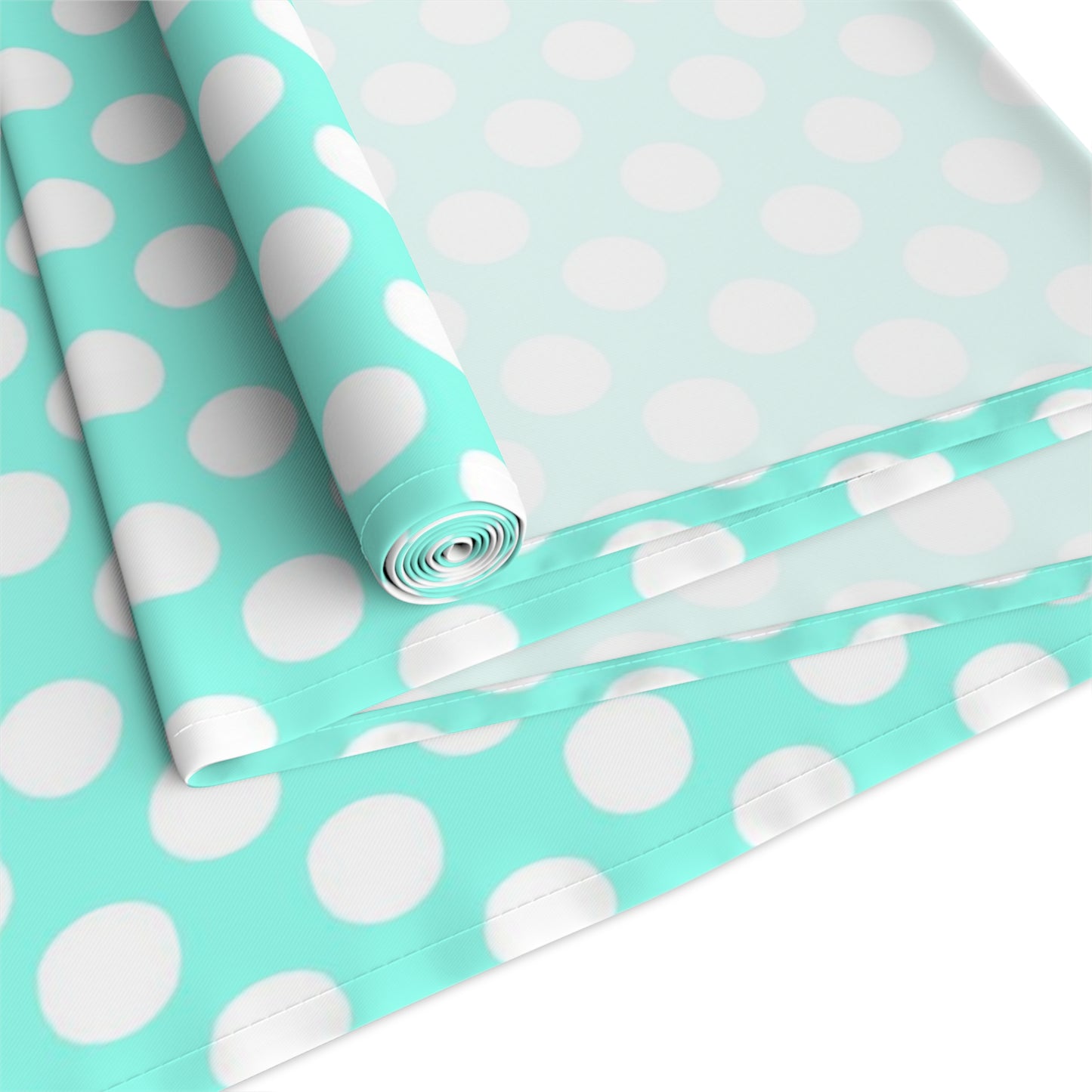 Pastel Polka Dot Table Runner - Soft Elegance, Cotton Twill or Polyester - Perfect for Playful & Light Home Decor