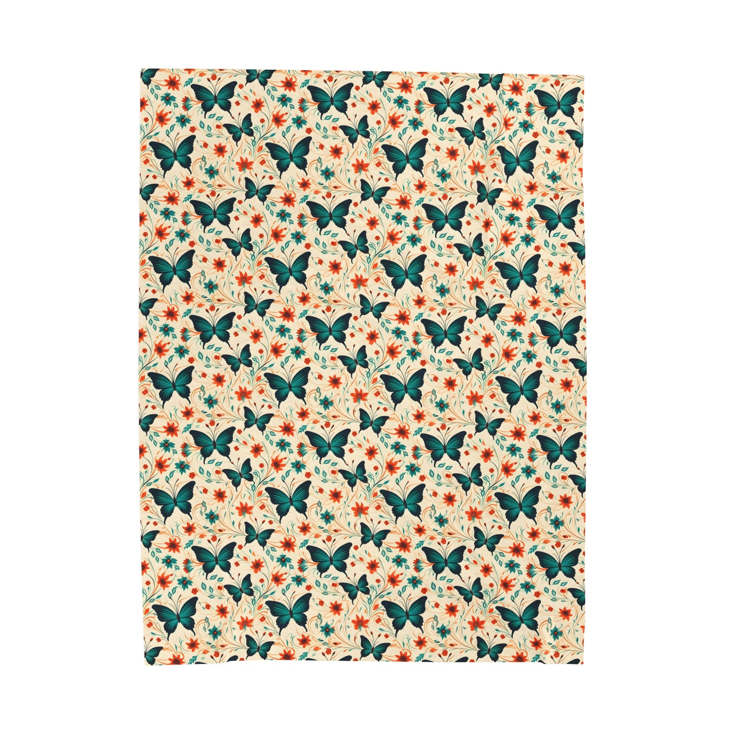 Butterfly Velveteen Plush Blanket | Soft, Luxurious, Enchanting, and Comforting | Available in Multiple Sizes