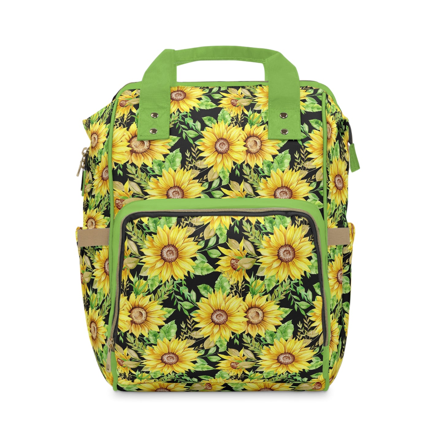 Sunflower Diaper Backpack - Bright & Multifunctional Baby Bag with Sunflower Design, Perfect for Nature-Loving Parents
