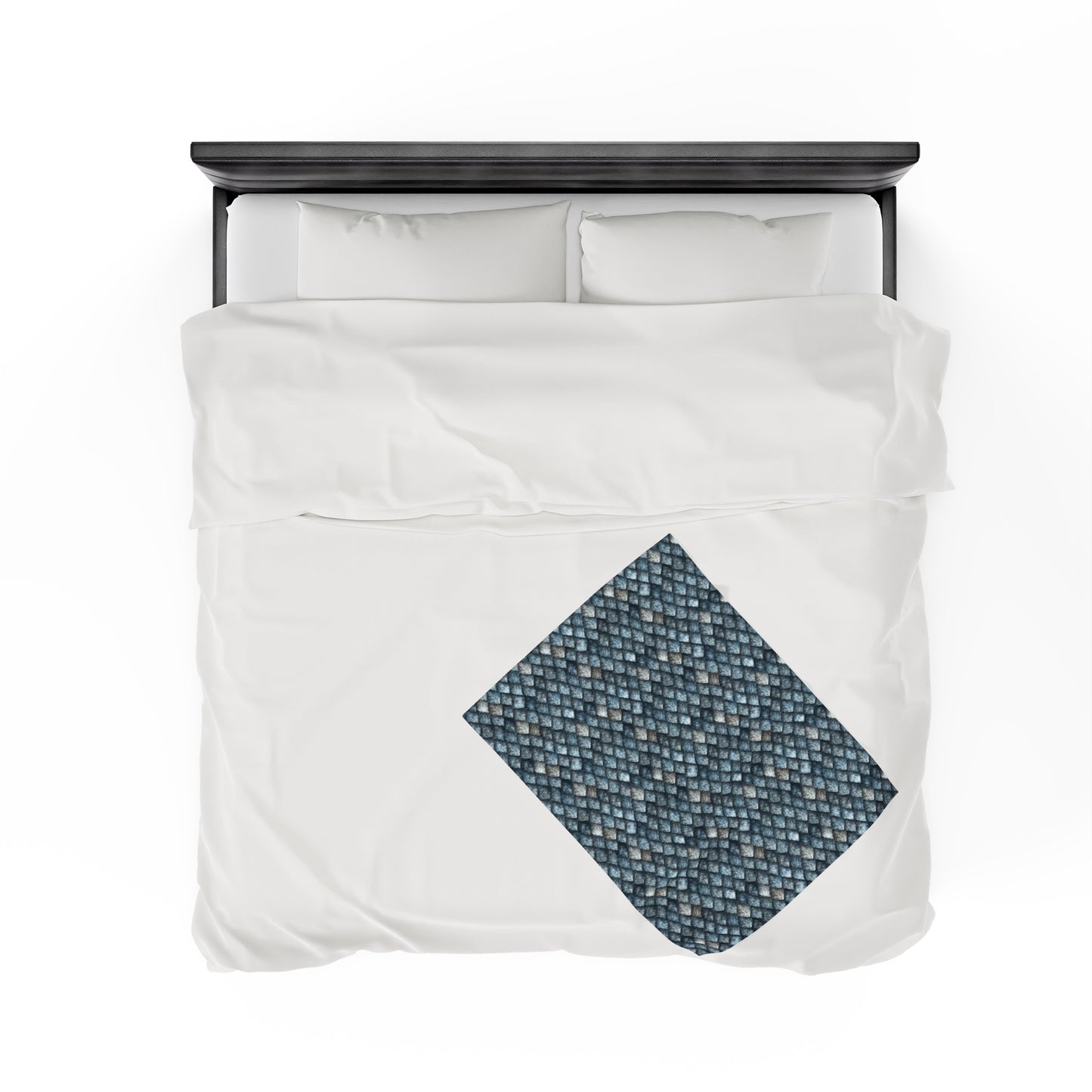 Dragon Scale Velveteen Plush Blanket | Soft, Mythical, Luxurious and Comforting | Available in Multiple Sizes
