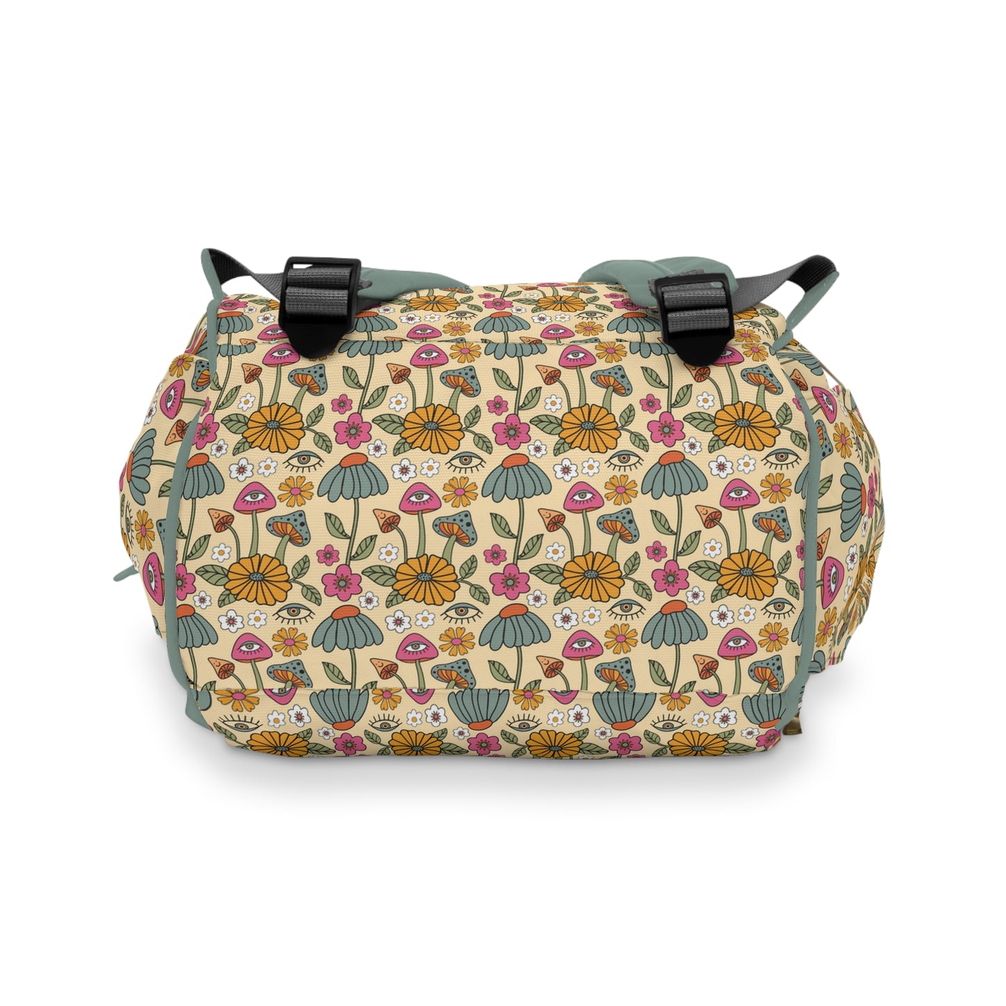 Retro Floral Diaper Backpack - Vintage Floral Baby Bag, Spacious & Durable, Perfect for Stylish Parents
