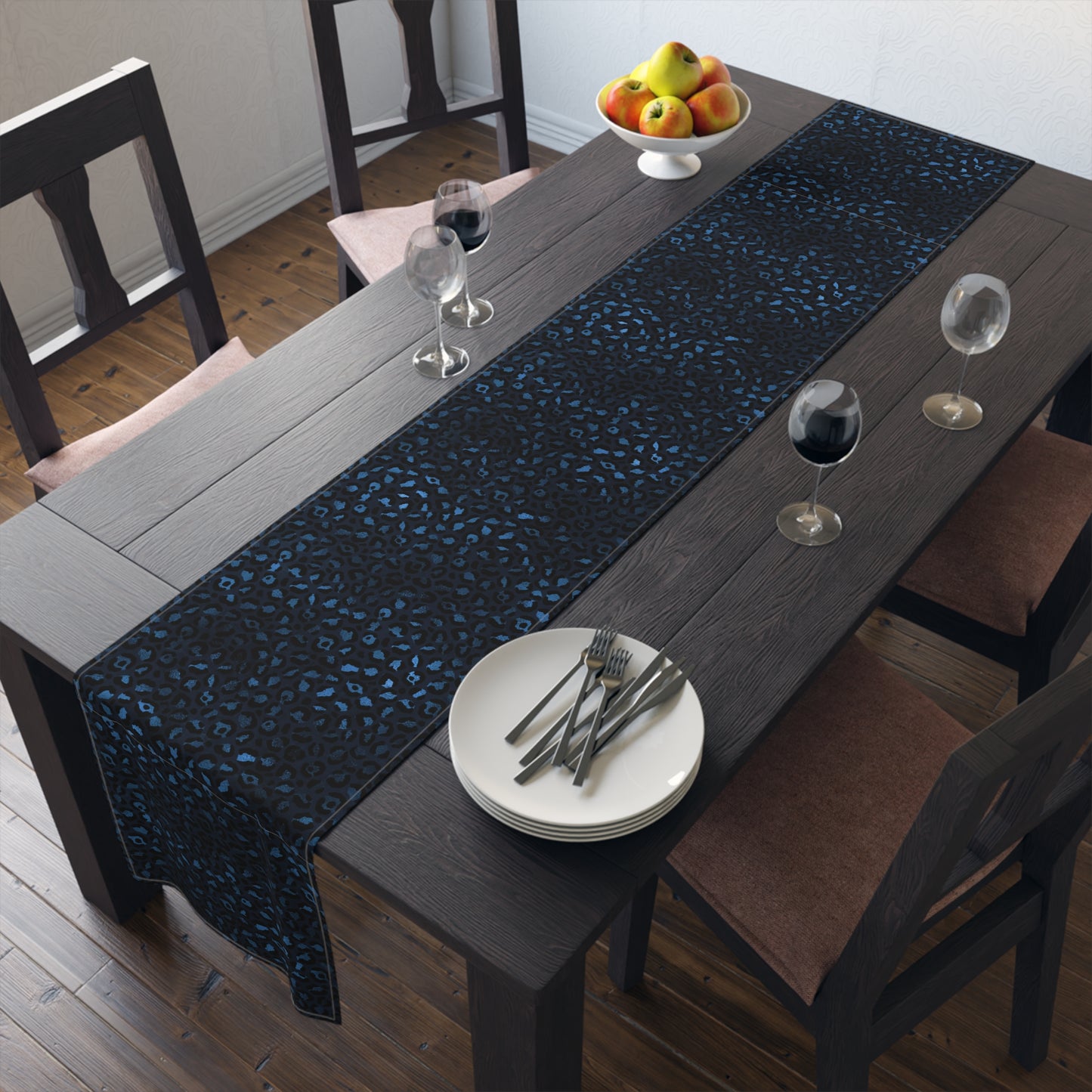 Leopard Print Table Runner - Bold Exotic Elegance, Cotton Twill or Polyester - Perfect for Safari & Glamorous Home Decor