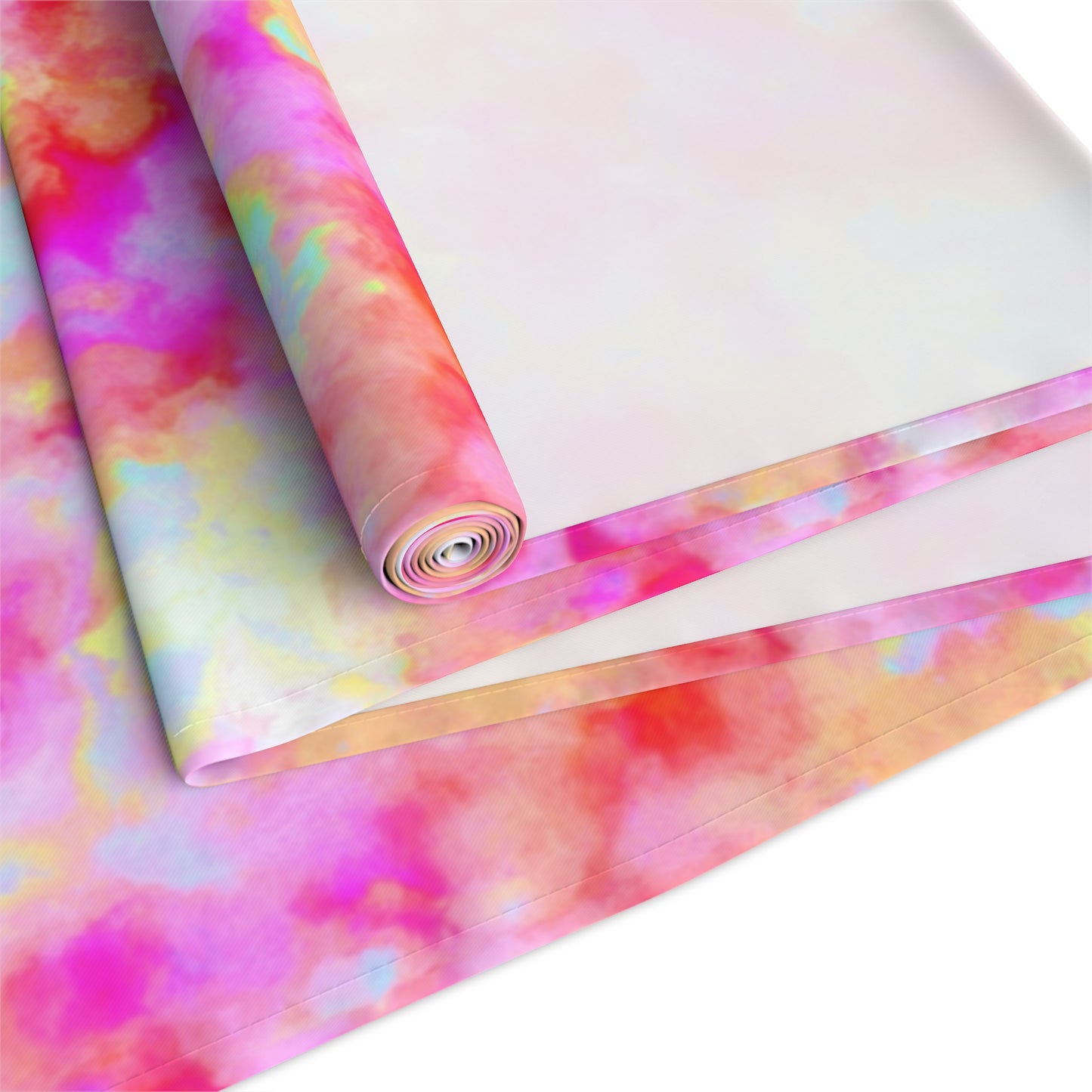 Tie-Dye Table Runner - Vivid Colors, Cotton Twill or Polyester - Ideal for Home Decor & Unique Gifts