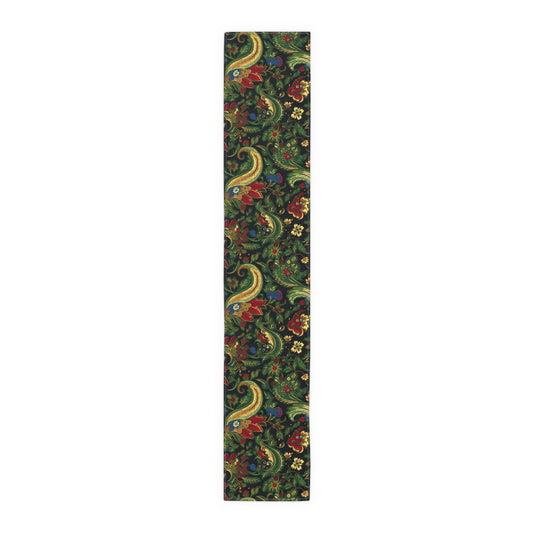 Chinoiserie Print Table Runner - Elegant Asian-Inspired Elegance, Cotton Twill or Polyester - Perfect for Cultural Home Decor