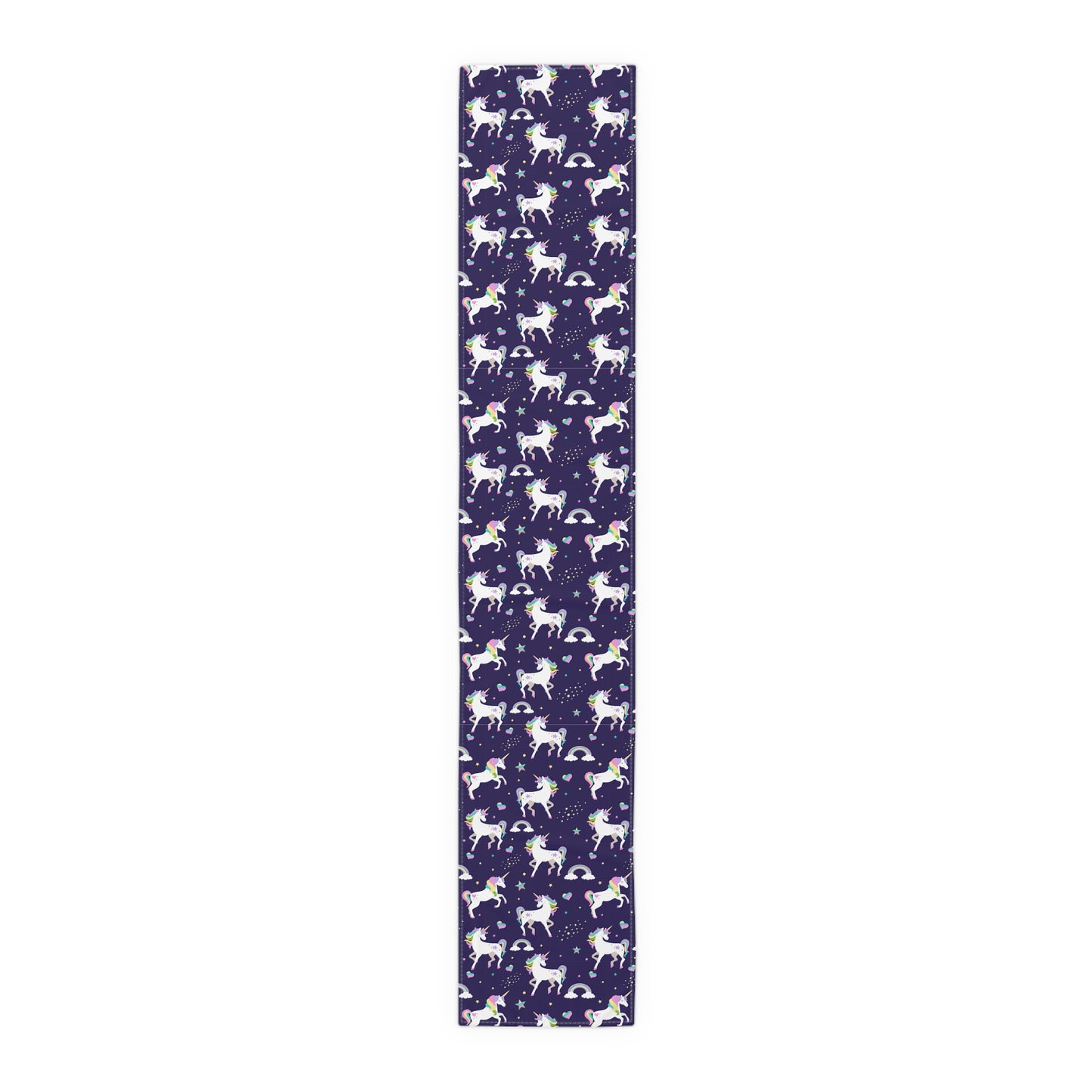 Unicorn Print Table Runner - Magical Elegance, Cotton Twill or Polyester - Perfect for Whimsical & Fantasy Home Decor