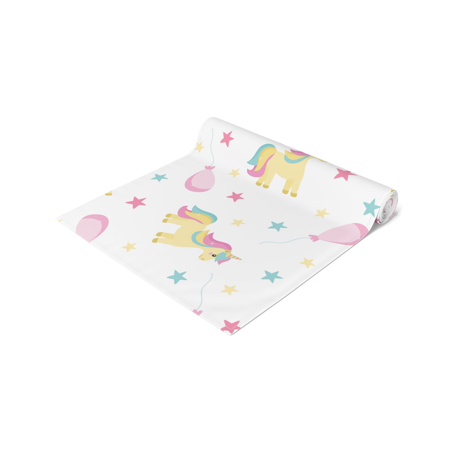 Unicorn Print Table Runner - Magical Elegance, Cotton Twill or Polyester - Perfect for Whimsical & Fantasy Home Decor