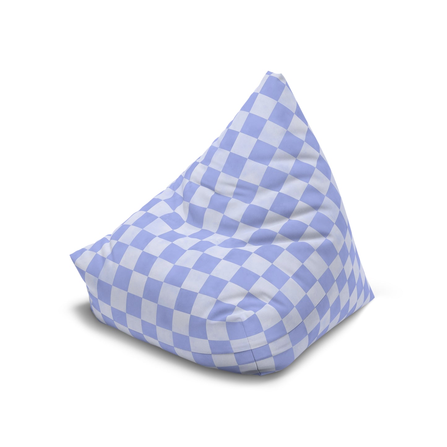 Pastel Checkers Bean Bag Chair Cover - Soft-Touch Polyester Slipcover with Secure Zip