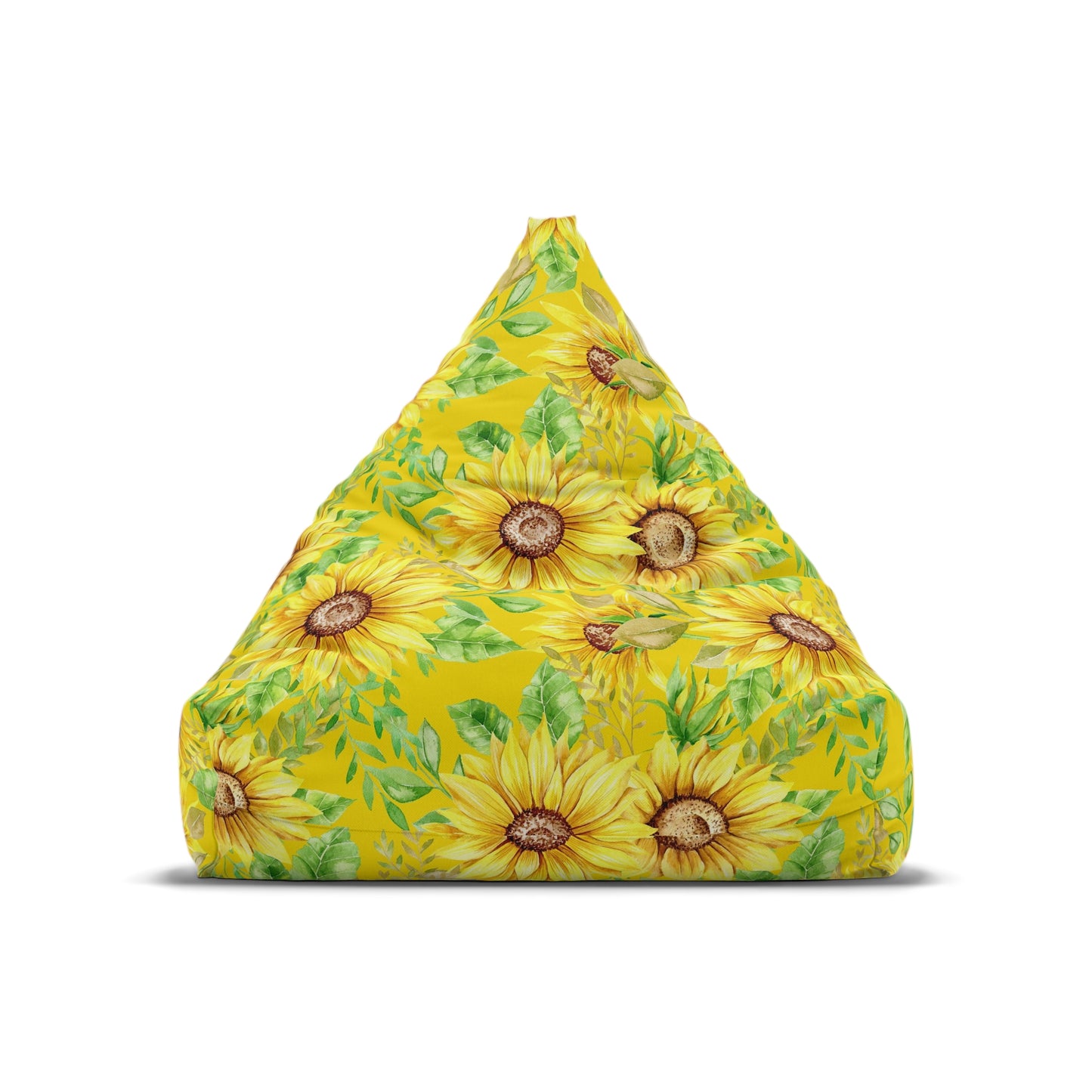 Sunflower Print Bean Bag Cover - Durable & Stylish Custom Polyester Chair