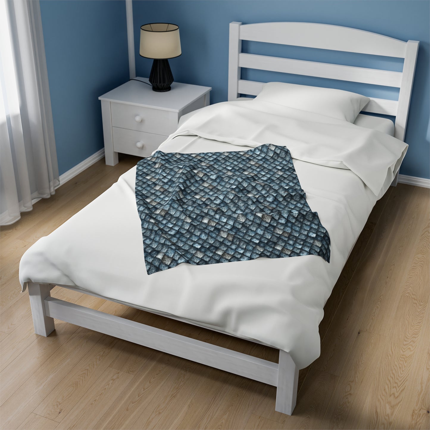 Dragon Scale Velveteen Plush Blanket | Soft, Mythical, Luxurious and Comforting | Available in Multiple Sizes