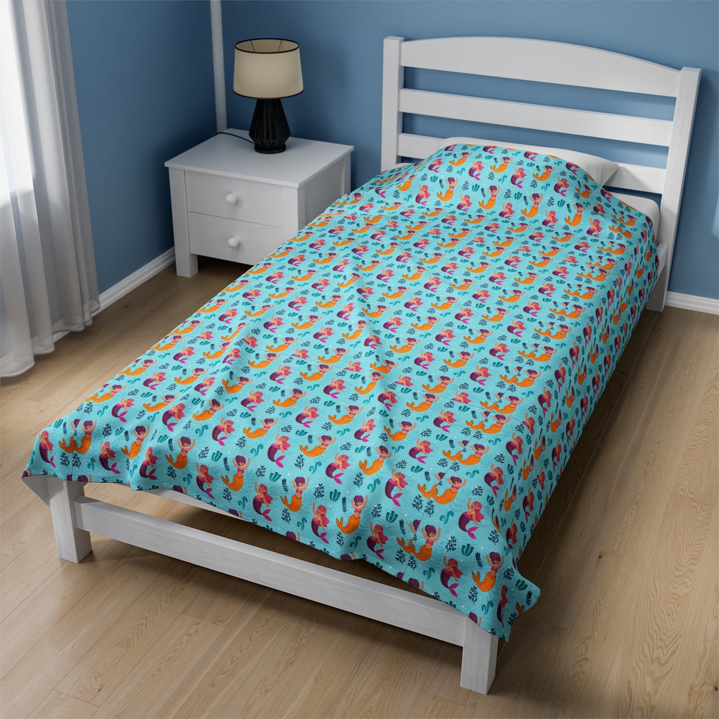 Mermaid Velveteen Plush Blanket | Soft, Mystical, Luxurious and Comforting | Available in Multiple Sizes