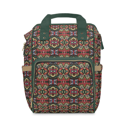 Mandala Diaper Backpack - Artistic & Multifunctional Baby Bag with Mandala Patterns, Ideal for Stylish Parents