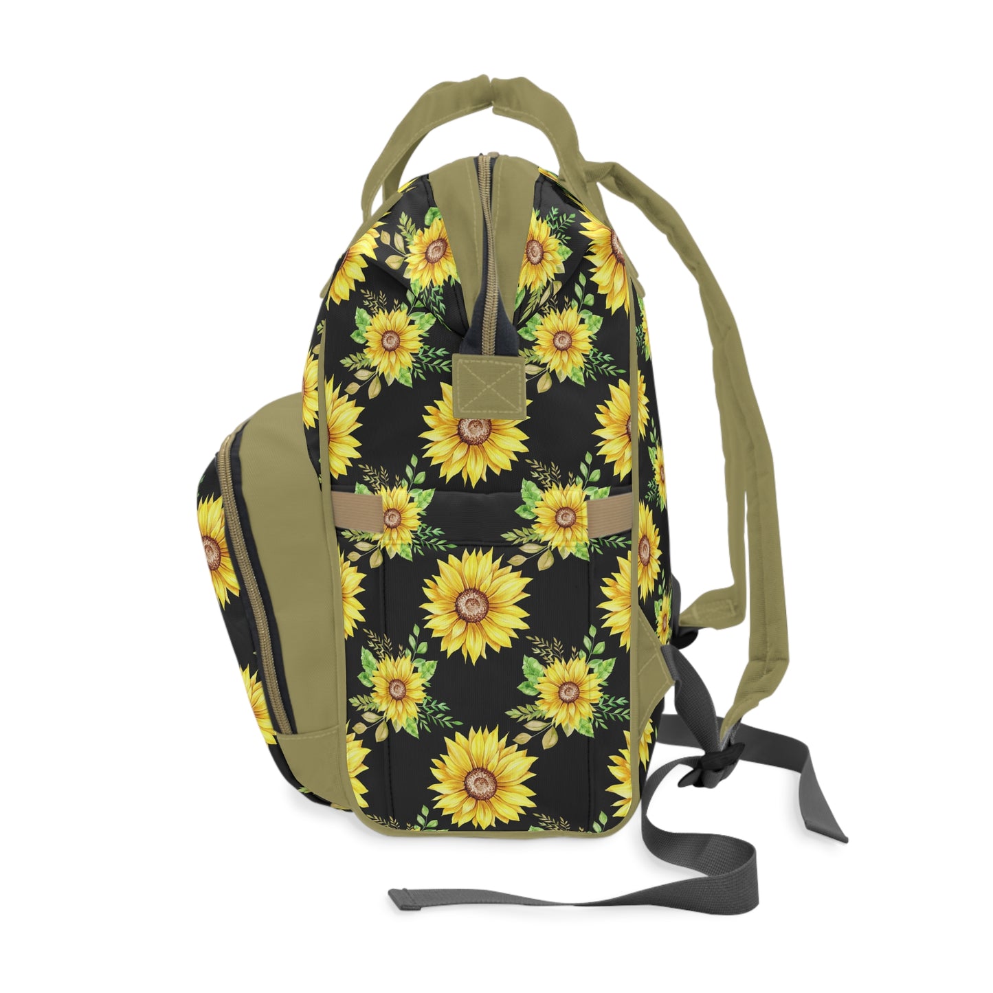 Sunflower Diaper Backpack - Bright & Multifunctional Baby Bag with Sunflower Design, Perfect for Nature-Loving Parents