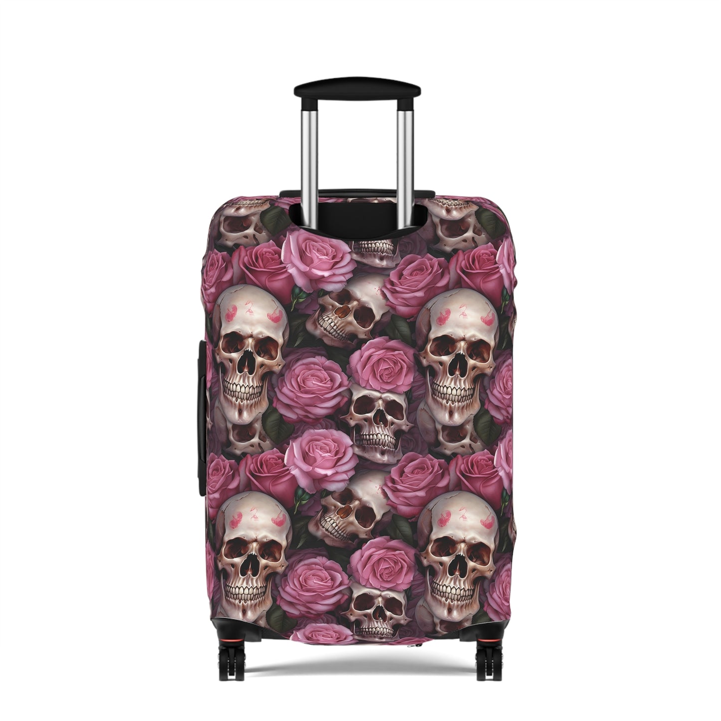Floral Skull Luggage Cover - Stylish Skull Suitcase Cover