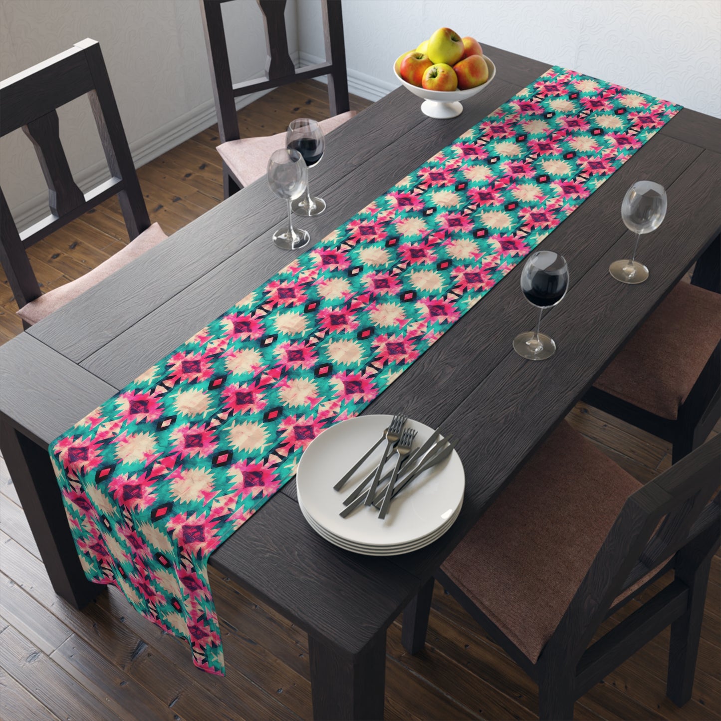 Aztec-Inspired Table Runner - Bold Patterns, Cotton Twill or Polyester - Ideal for Home Decor & Unique Gifts