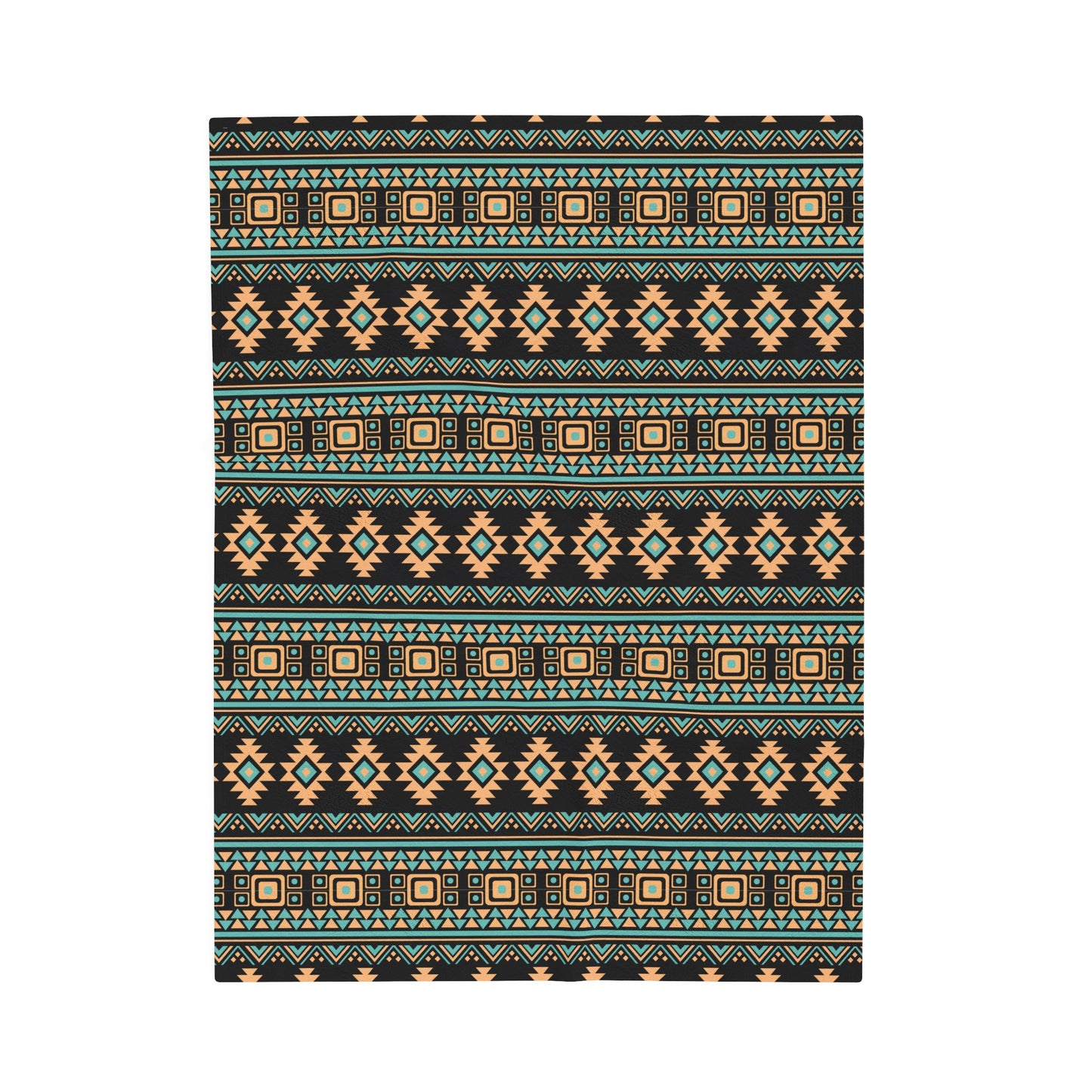 Aztec Velveteen Plush Blanket | Soft, Luxurious, Cultural, and Comforting | Available in Multiple Sizes