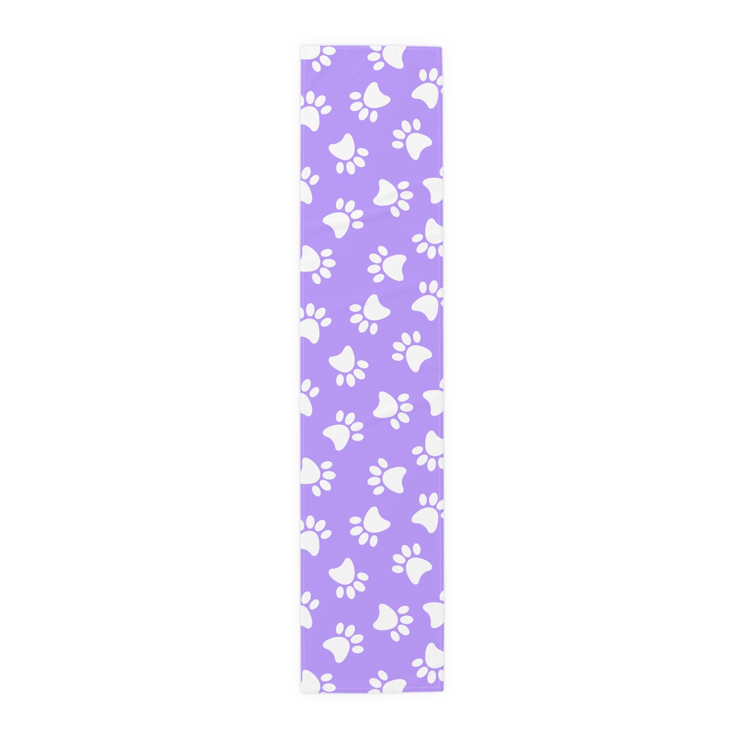 Paw Print Table Runner - Cozy Pet-Themed Decor, Cotton Twill or Polyester - Perfect for Animal Lovers