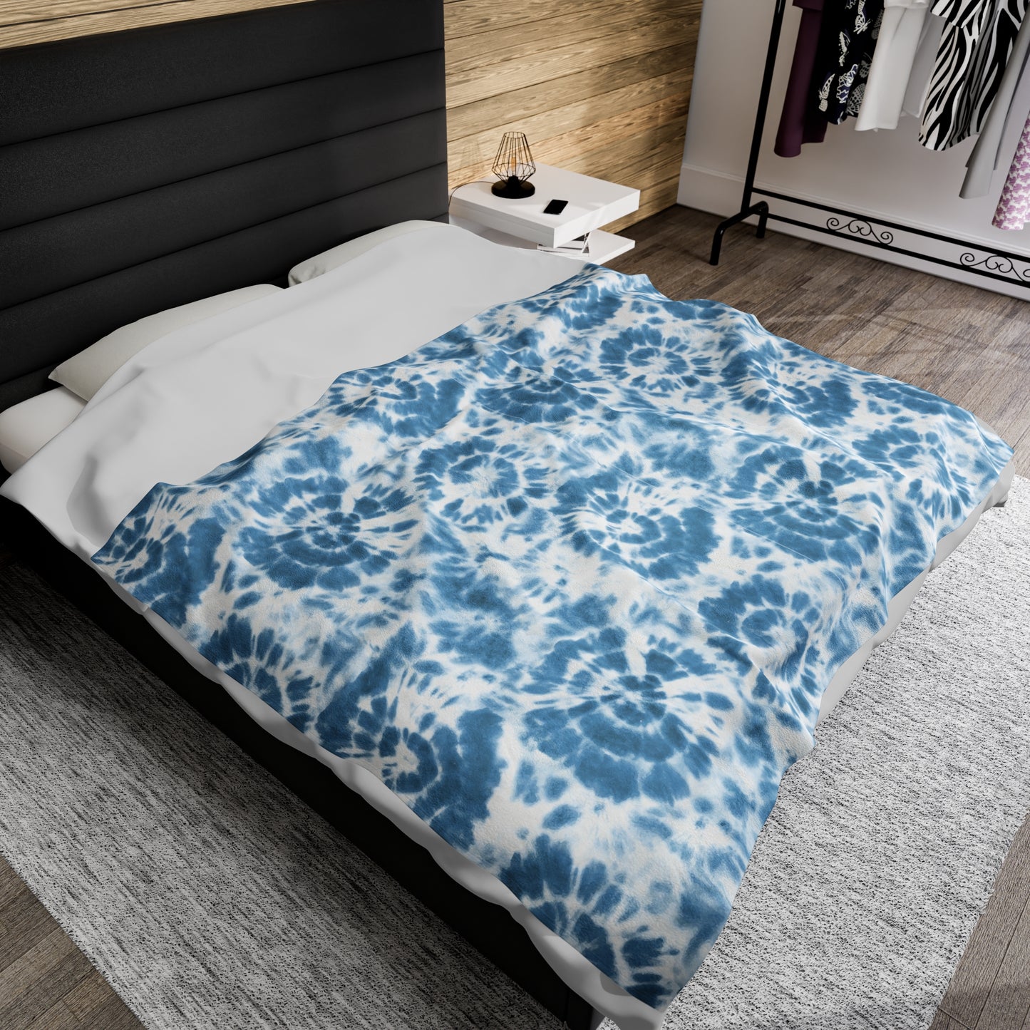 Tie Dye Velveteen Plush Blanket | Soft, Colorful, and Comforting | Available in Multiple Sizes
