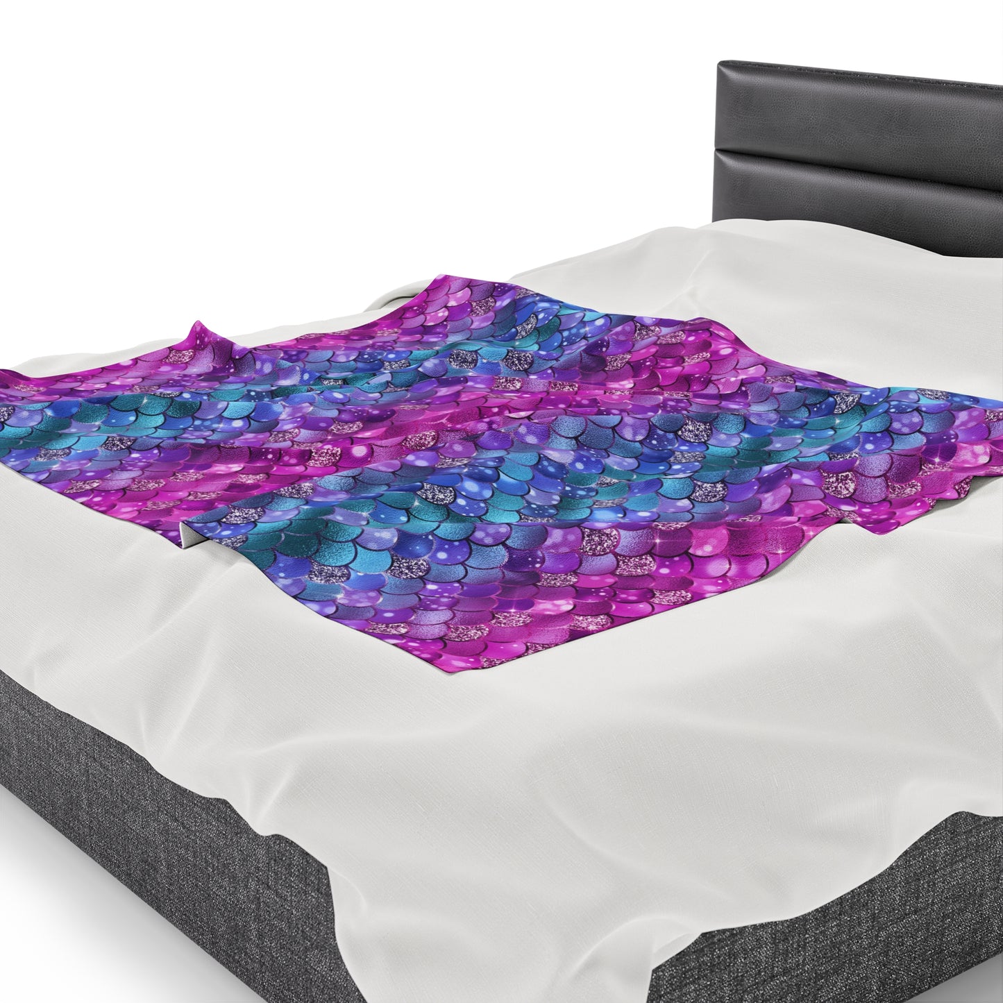Mermaid Velveteen Plush Blanket | Soft, Mystical, Luxurious and Comforting | Available in Multiple Sizes