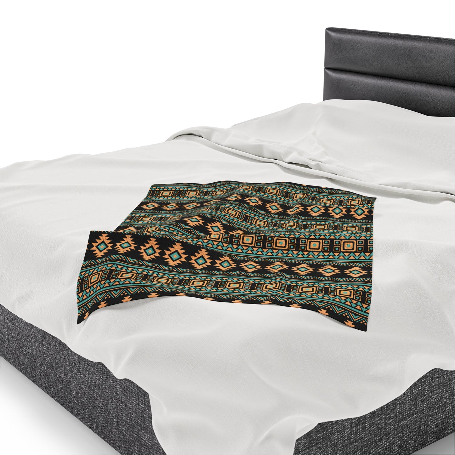 Aztec Velveteen Plush Blanket | Soft, Luxurious, Cultural, and Comforting | Available in Multiple Sizes