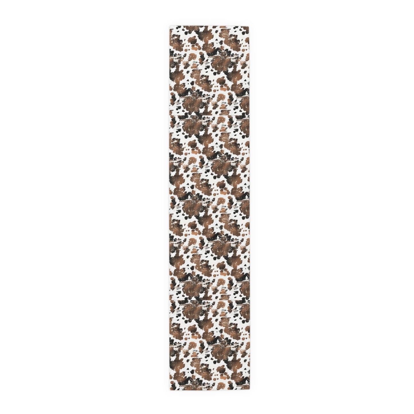 Cowhide Print Table Runner - Rustic Elegance, Cotton Twill or Polyester - Perfect for Western & Luxurious Home Decor