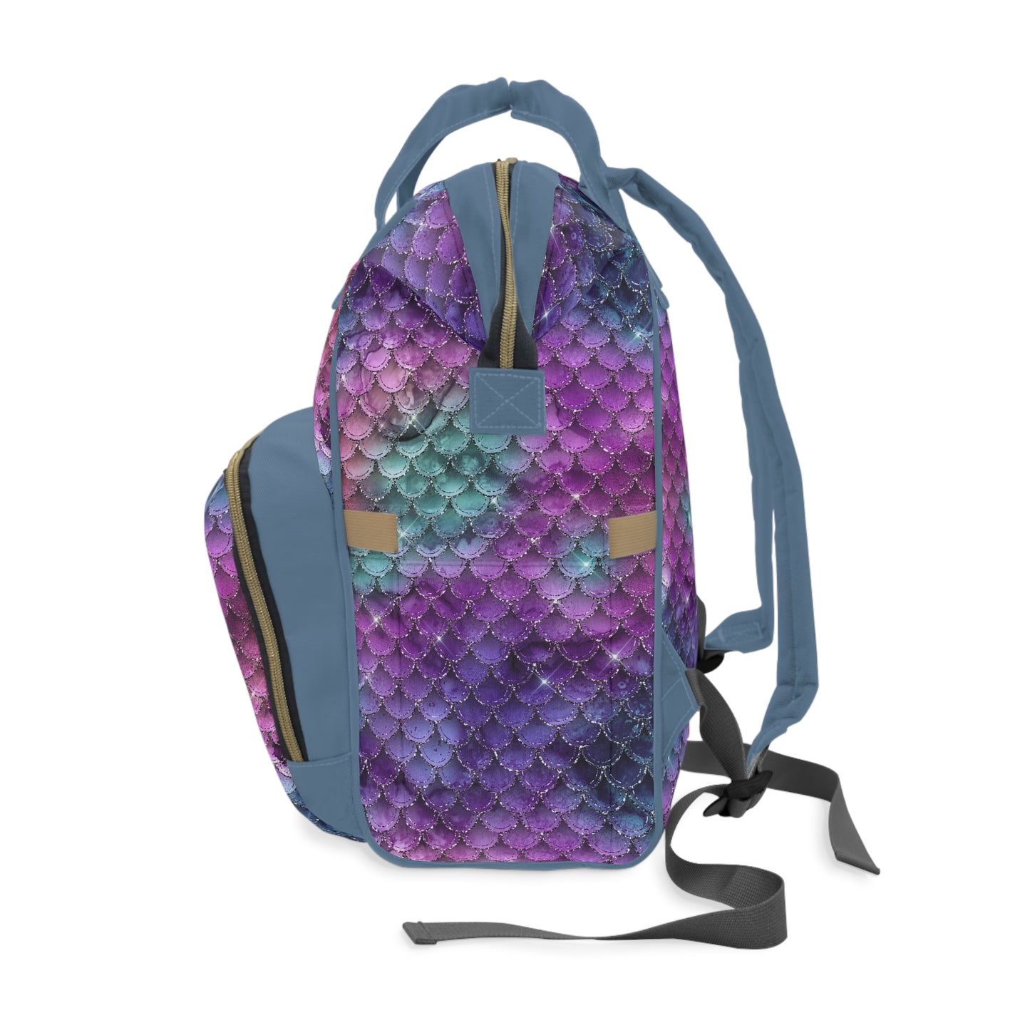Mermaid Diaper Backpack - Magical & Multifunctional Nappy Bag with Ocean-Inspired Mermaid Patterns