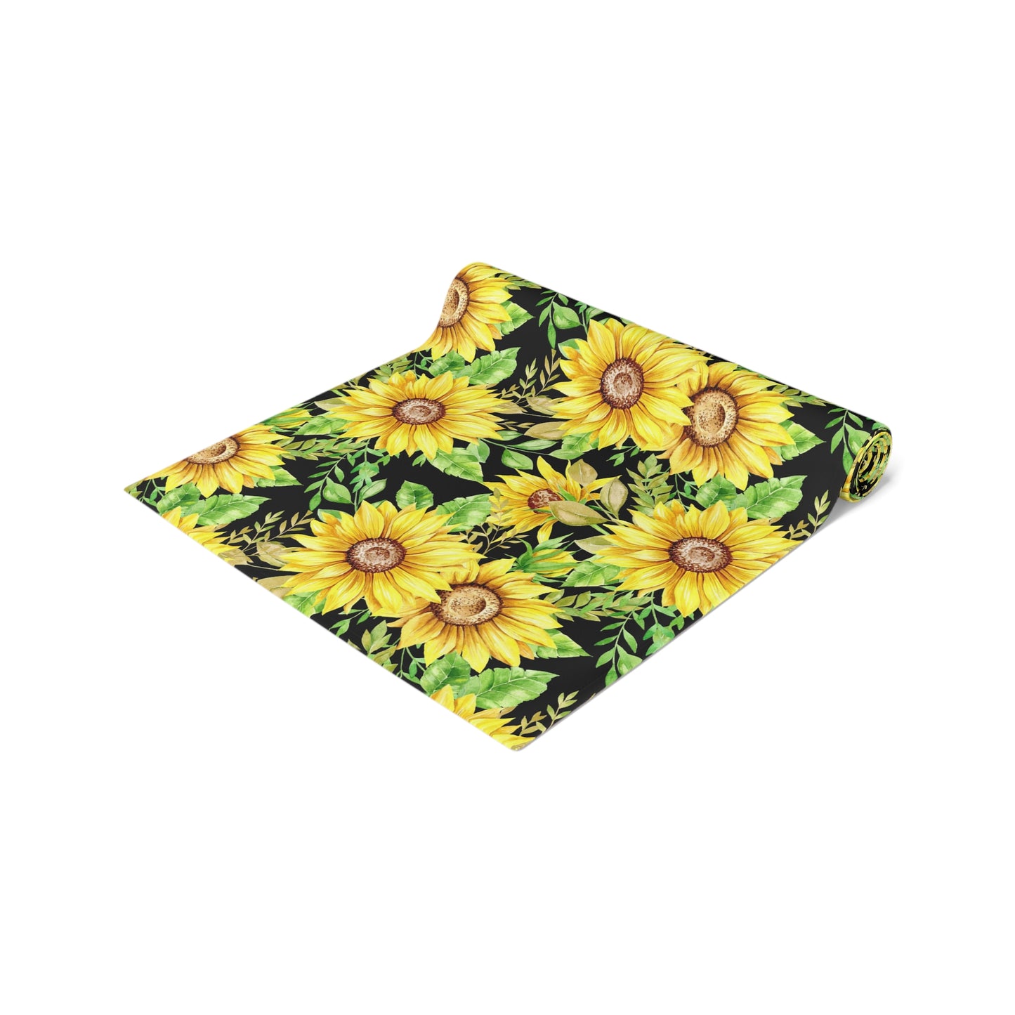 Sunflower Print Table Runner - Bright and Cheerful, Cotton Twill or Polyester - Perfect for Sunny Home Decor