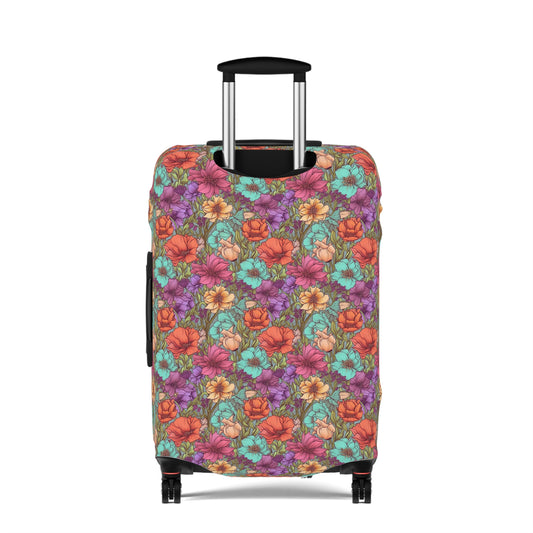 Boho Floral Luggage Cover - Trendy Travel Floral Suitcases Cover