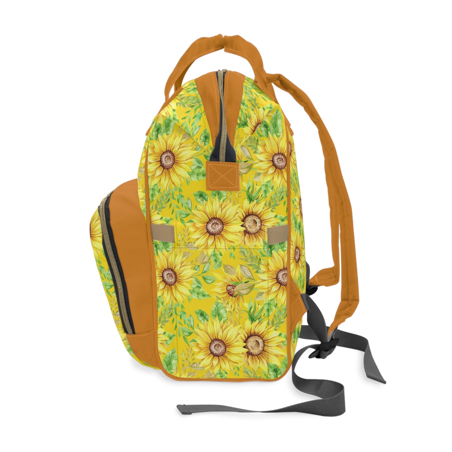 Sunflower Diaper Backpack - Bright & Multifunctional Baby Bag with Sunflower Design, Perfect for Nature-Loving Parents