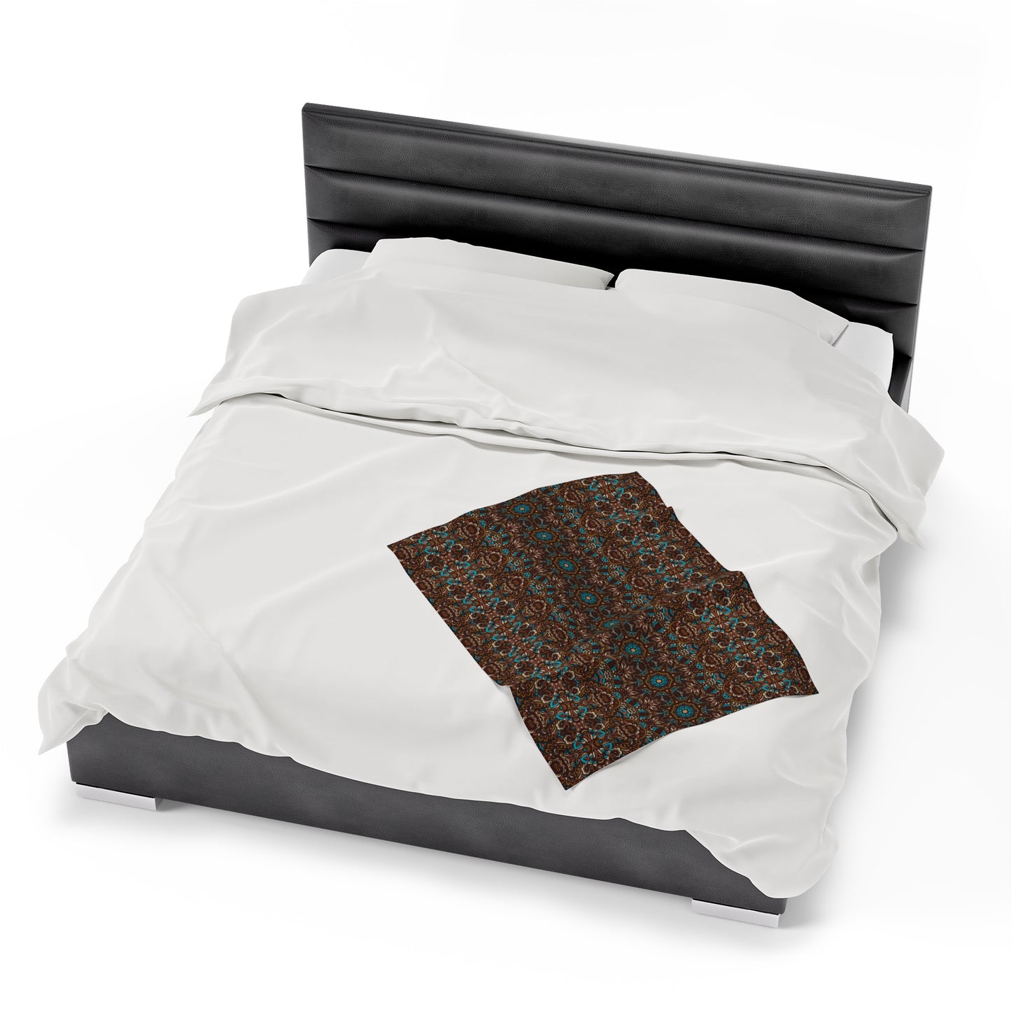 Mandala Velveteen Plush Blanket | Soft, Spiritual, Luxurious and Comforting | Available in Multiple Sizes